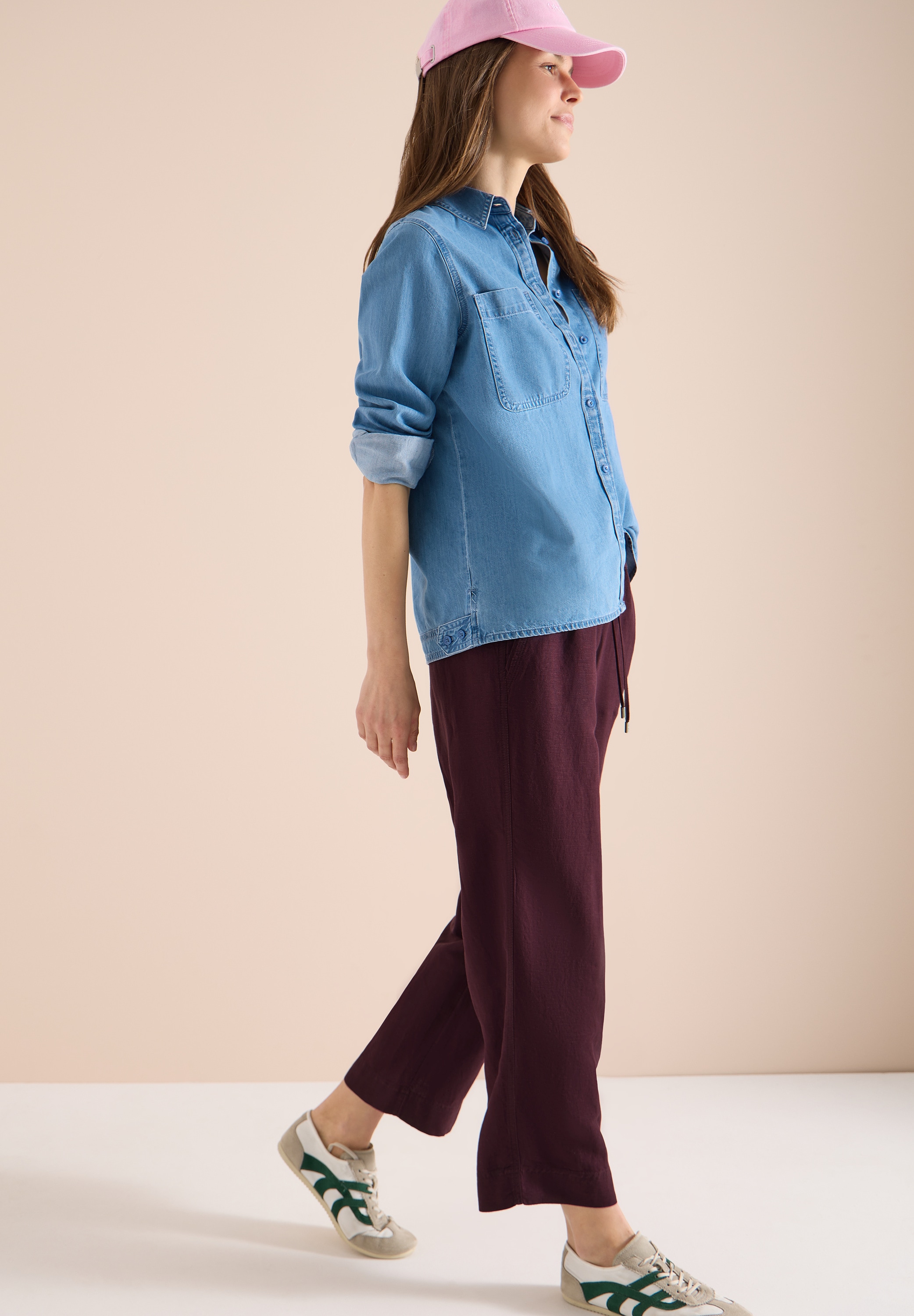 Cecil Stoffhose »Style Neele«  mit Gummizug und aus Leinen-Viskose-Mix