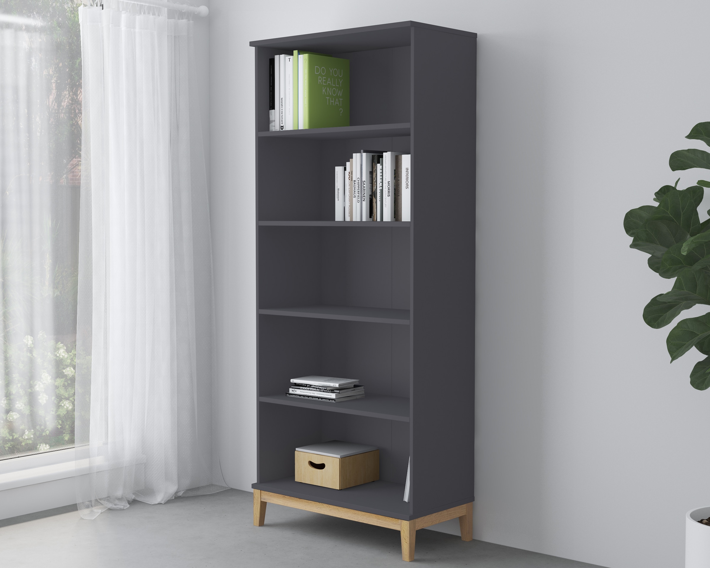 GOODproduct Étagère à livres »Maryd« avec structure imitation bois