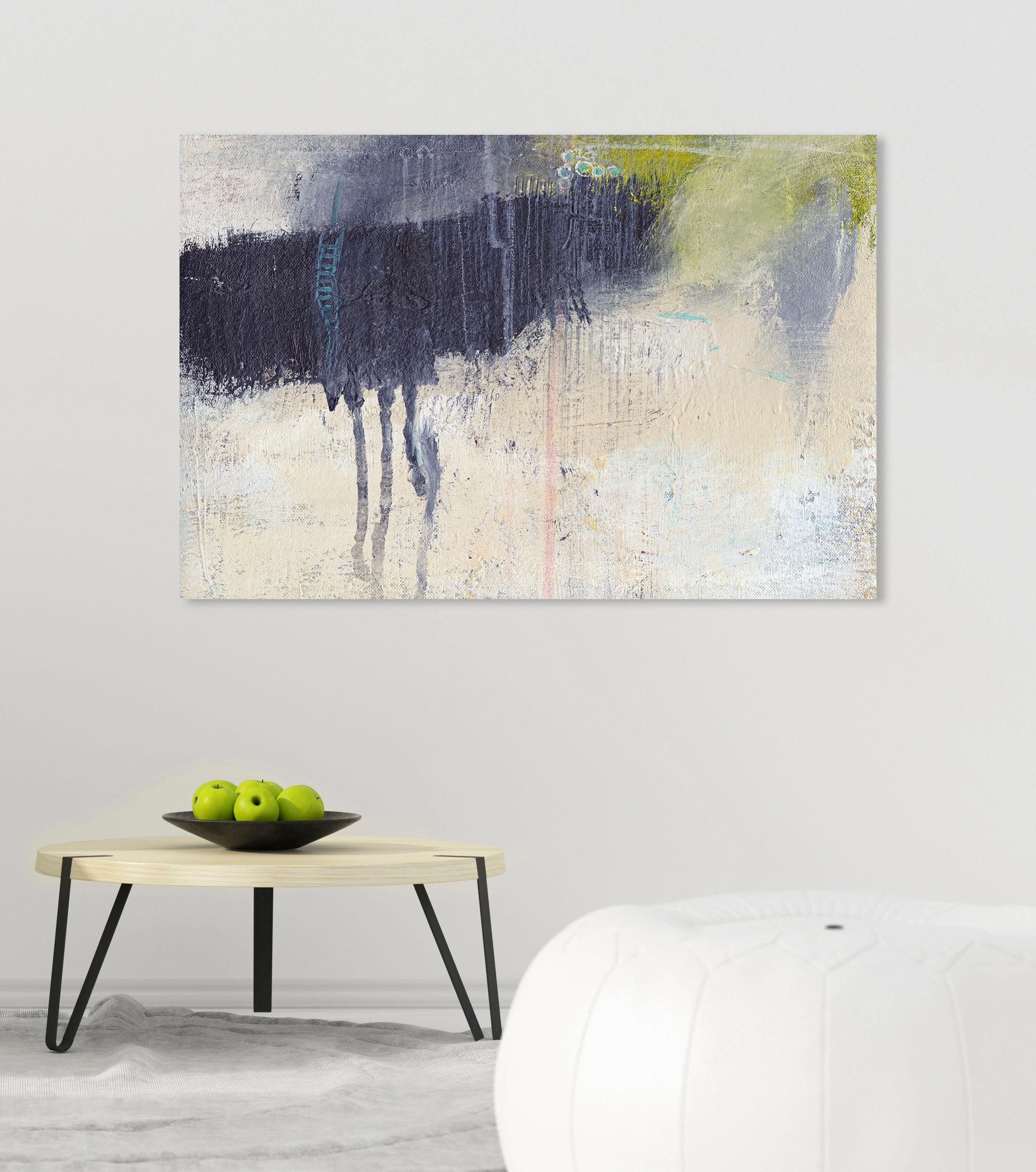 queence Leinwandbild »Kunstwerk« Abstrakte | Kunst | Modern Premium-Leinwandstoff, Handarbeit aus Deutschland