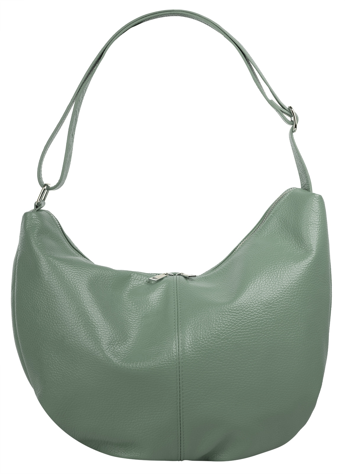 Samantha Look, Unisex, Shopper echt Leder, Made in Italy, grün, B/H/T: 29cm x 24cm x 14cm onesize, Höhe 24 cm x Breite 29 cm x Tiefe 14 cm