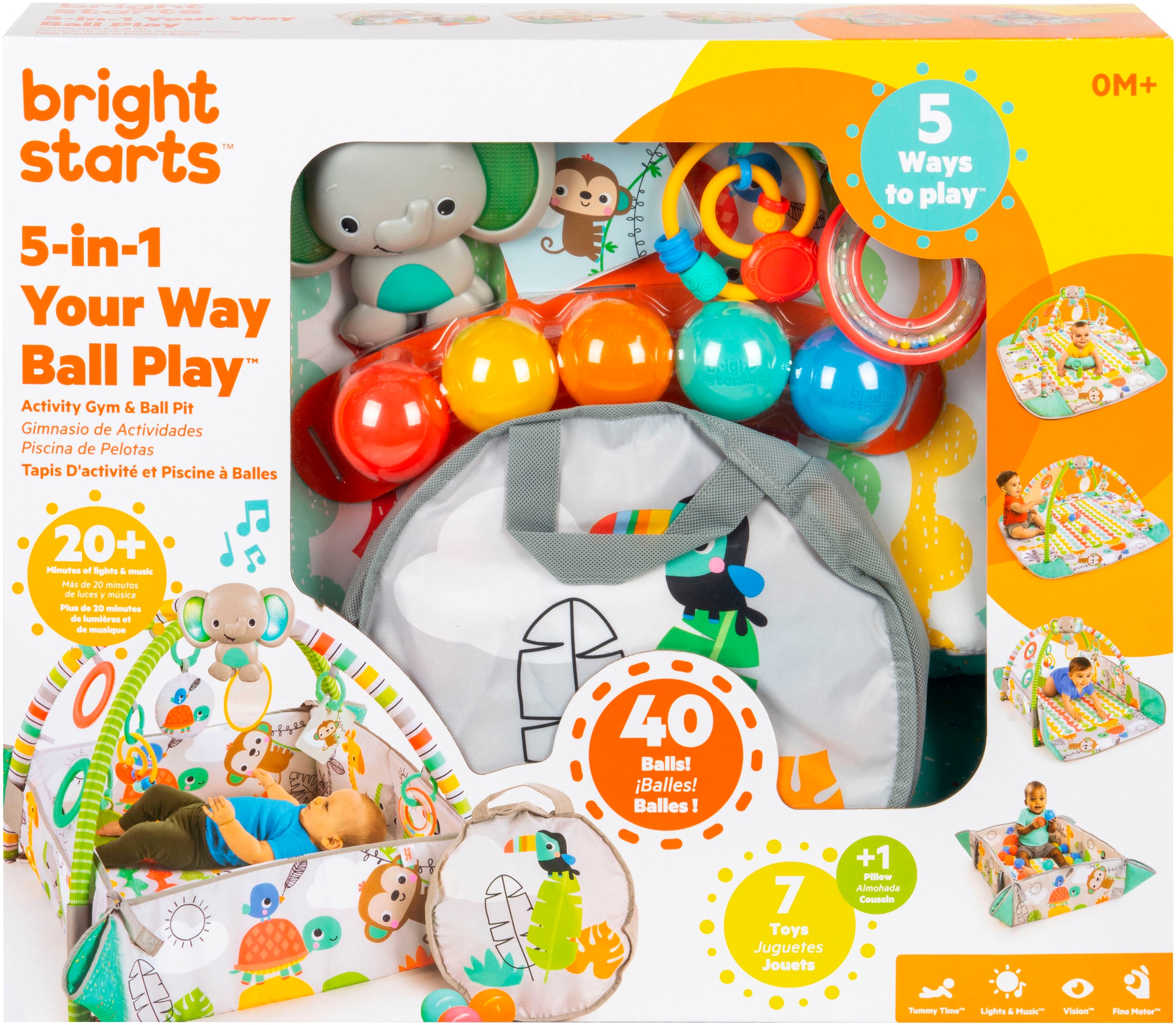 Bright Starts Arche de jeu »5-in-1 Your Way Ball Play™ Activity Gym & Ball Pit - Totally Tropical™« mit Licht und Sound