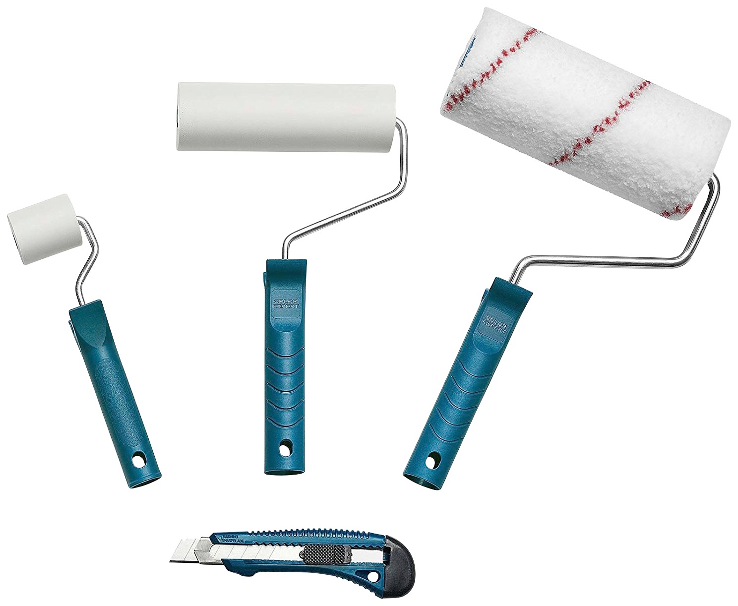 Image of Bodenmeister Renovierungsset, (4 St.), für Vliestapeten, mit Kleisterrolle, Andrückroller, Cutter bei Ackermann Versand Schweiz