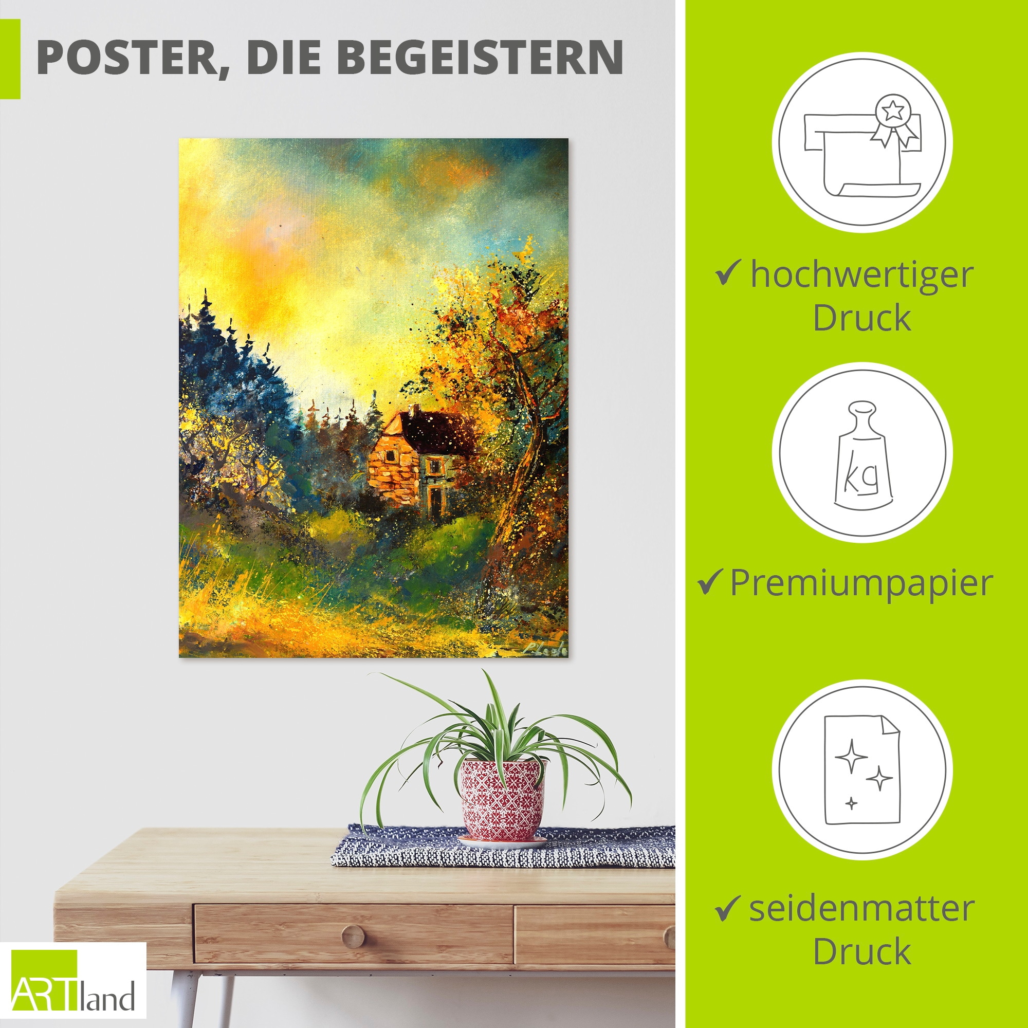 Artland Wandbild »Remote house« Gartenbilder 1 Stk. tlg. als Alubild, Leinwandbild, Poster, Wandaufkleber in verschied. Grössen