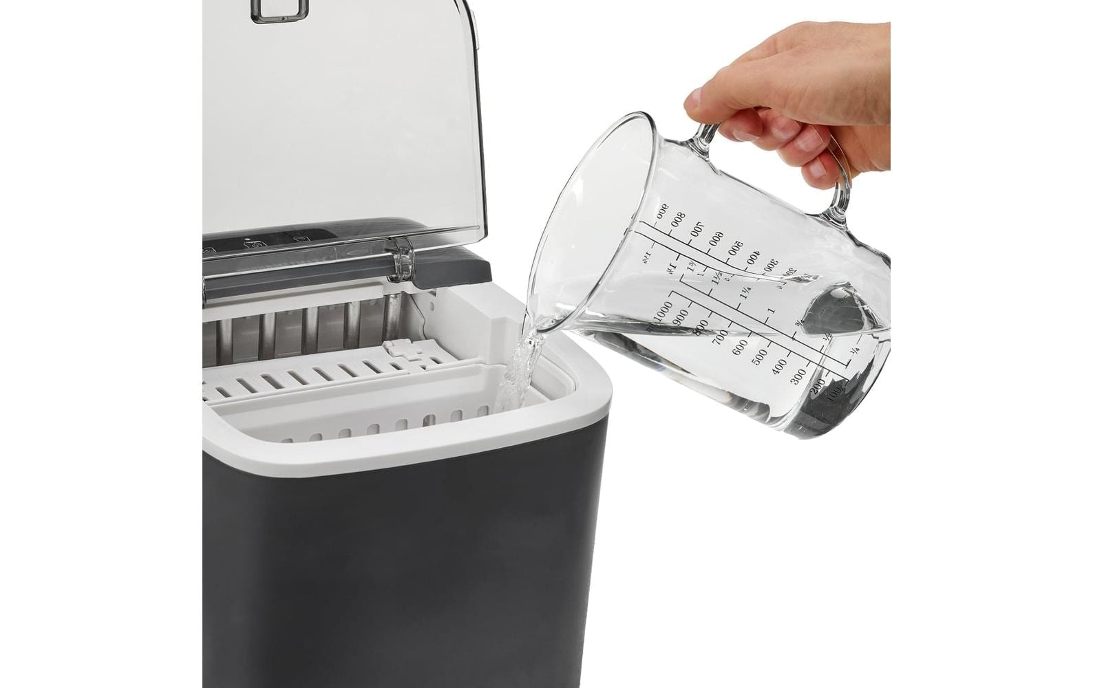 GOURMETmaxx »100W + CH-Stecker 8 kg/24h« Kompakter Eisbereiter mit Selbstreinigung und LED-Display