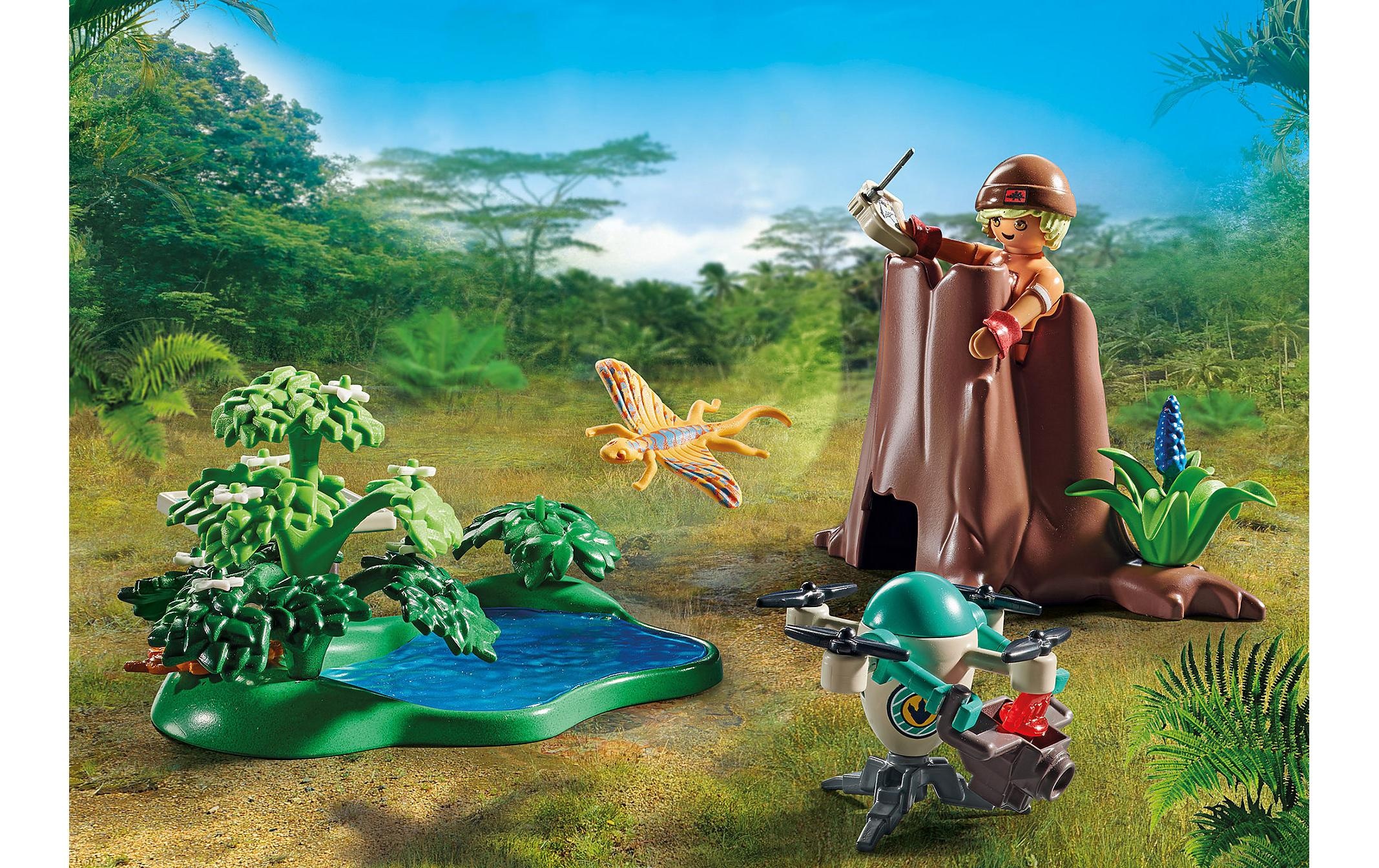 Playmobil® Spielbausteine »Dinos Beobachtungsstation für Dimorphodon 71525«, (49 St.)