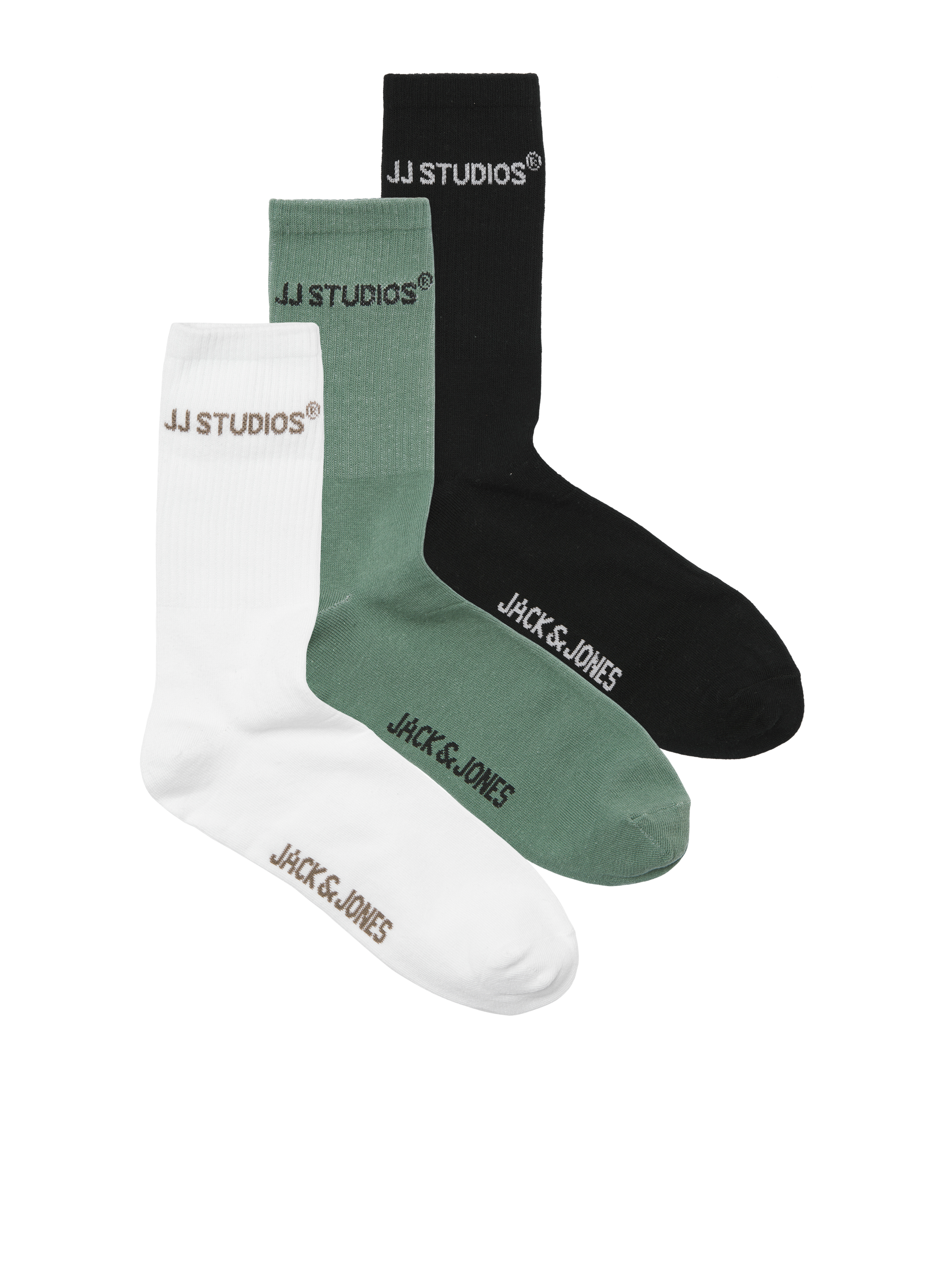 Image of Jack & Jones Freizeitsocken "JACSOHO TENNIS SOCKS 3 PACK NOOS" Packung, 3 Paar tlg. mit Logostickerei