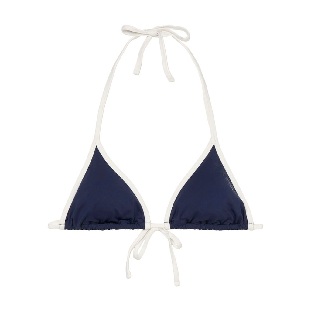 Marc O'Polo Triangel-Bikini-Top, mit Bindebändern und Kontrastnaht