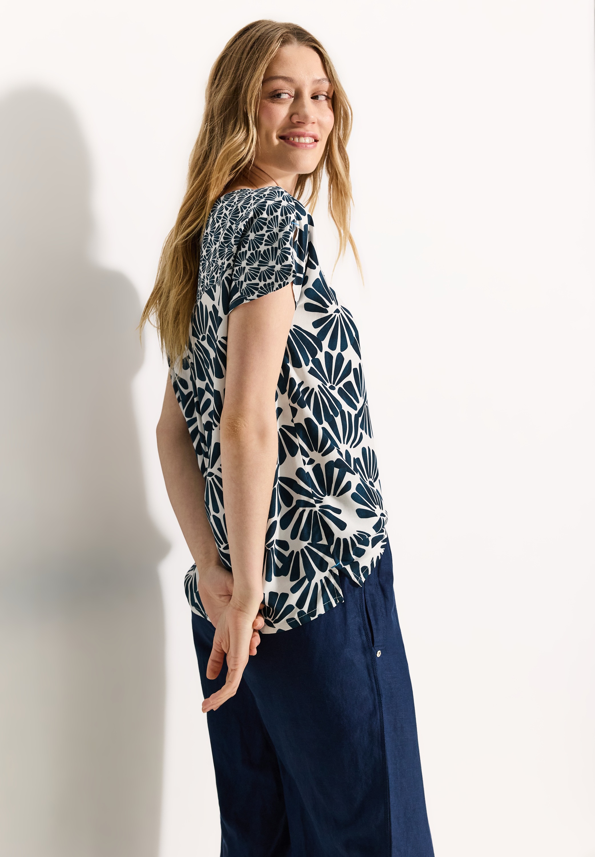 Cecil Kurzarmbluse mit All-Over Print