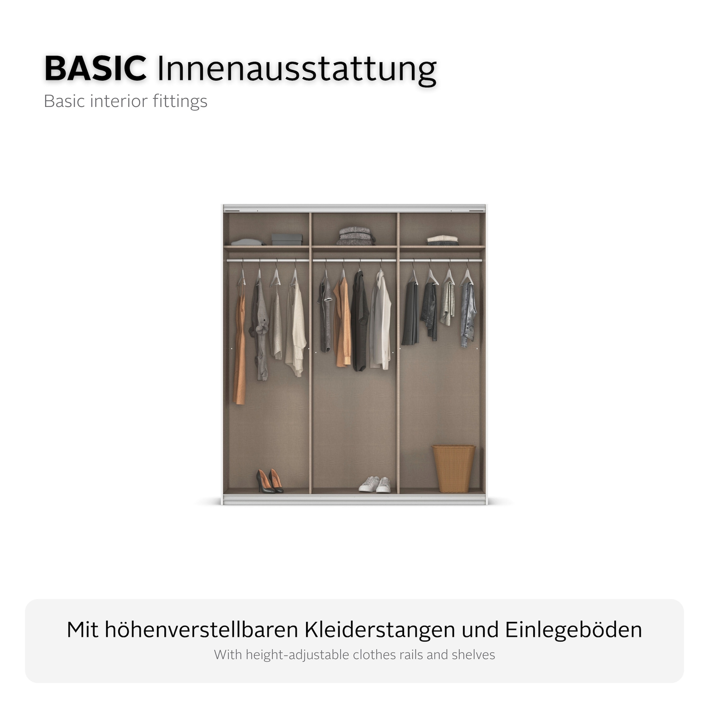 GOODproduct Kleiderschrank »Mehrzweckschrank Aktenschrank Möbel Mietswohnung TOPSELLER OTELI« 3 Ausstattungen BASIC/CLASSIC/PREMIUM (inkl. SOFT-CLOSE-FUNKTION),  Breiten 203/271/315/360 cm Höhen 210/229 cm MADE IN GERMANY
