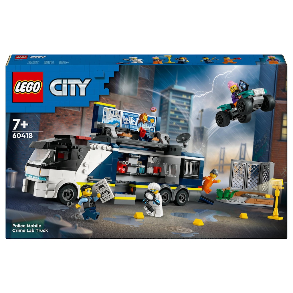 LEGO® Spielbausteine »Polizeitruck mit Labor 60418«, (674 St.)