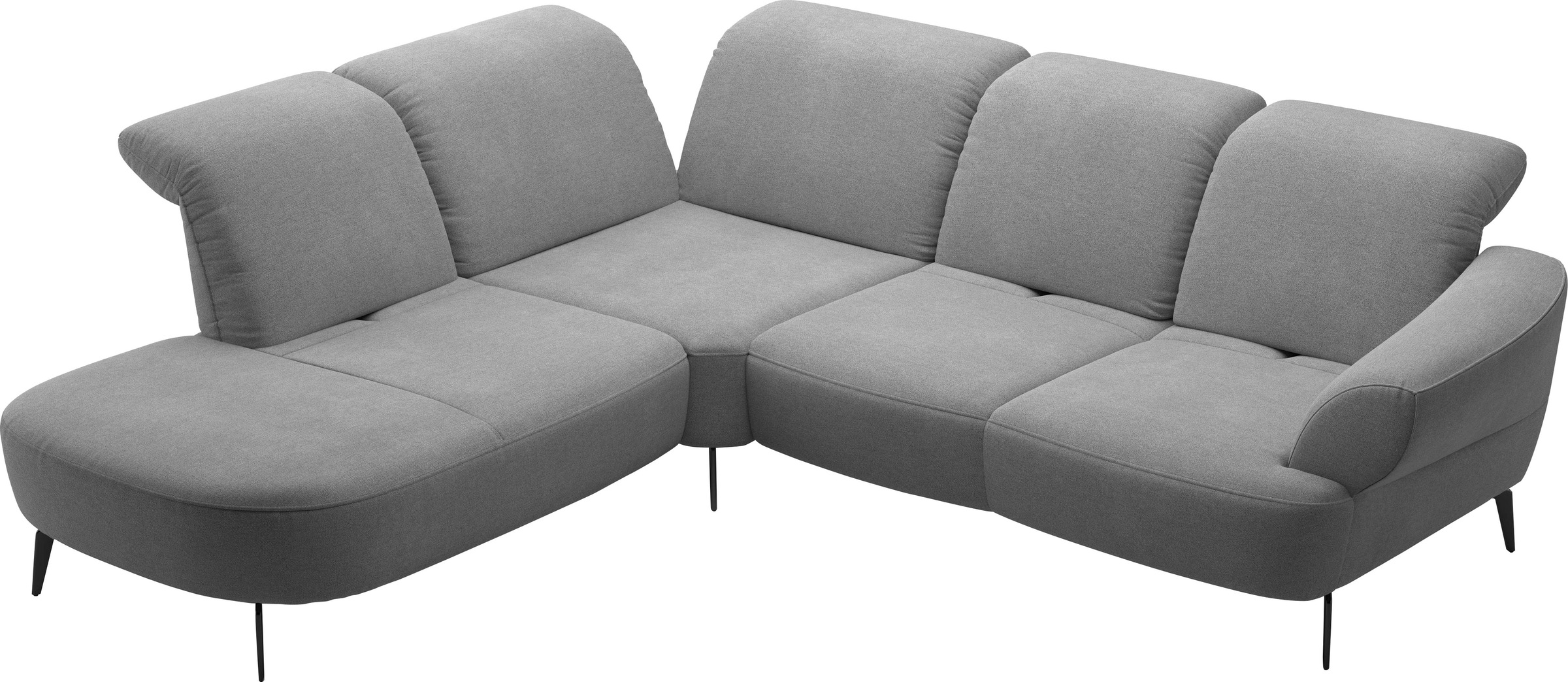 sit&more Ecksofa »Dance, L-Form, inkl. Sitztiefenverstellung«, inkl. Click&Seat, optional mit Kopfteilverstellung