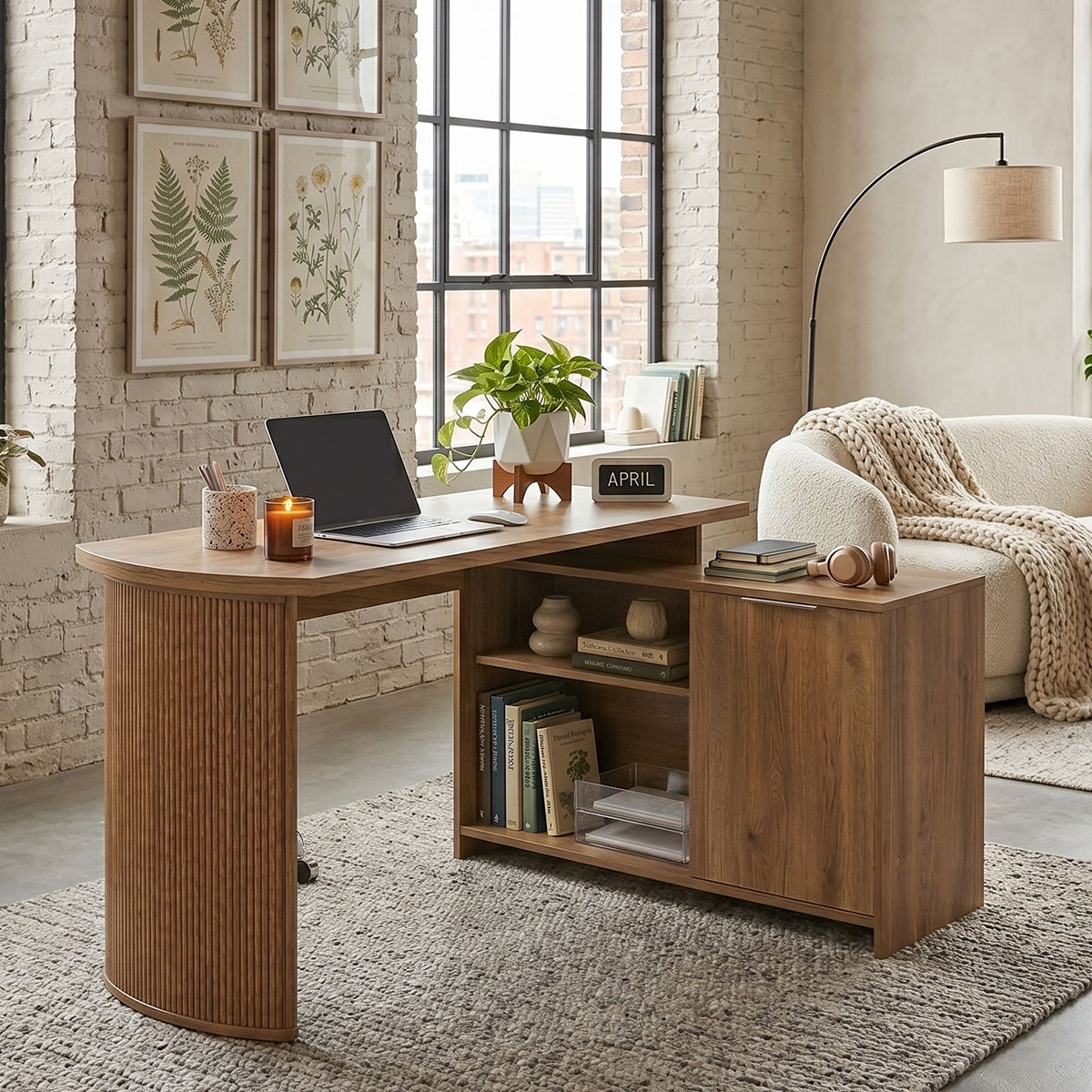 Jahnke Bureau d'angle »MOON C 14 E« Bureau d'angle, montage réversible, 2 compartiments, largeur : 140 cm