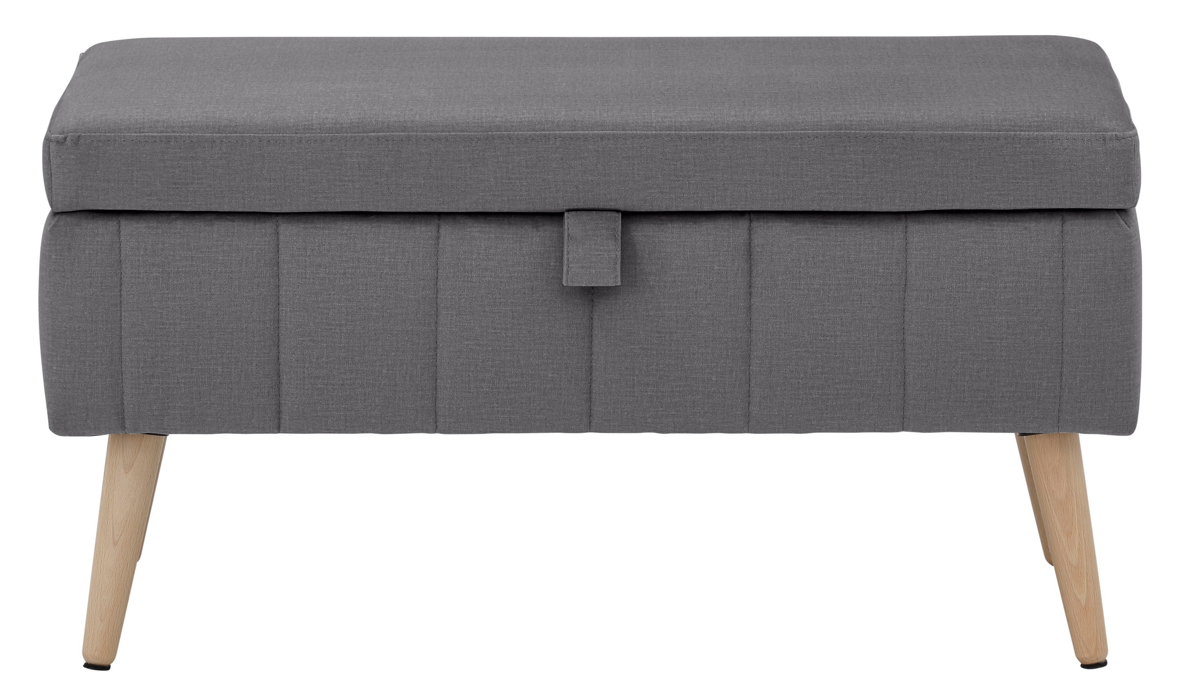 INOSIGN Truhenbank »AMIRA Sitzbank mit Stauraum, Masse B/T/H: 81/36/43 cm«, mit Staufach, in 3 Bezugsqualitäten mit feiner Steppung