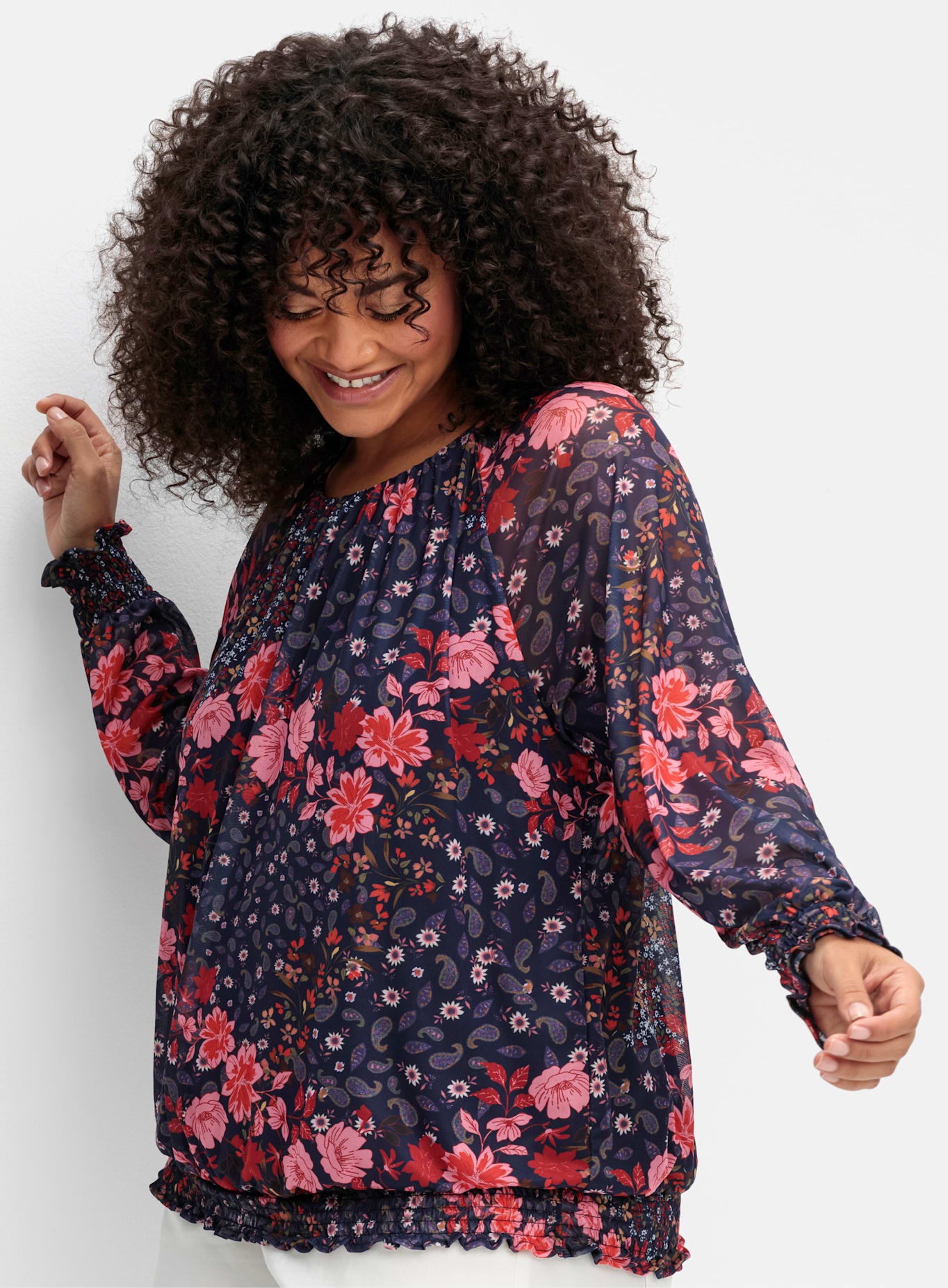 sheego by Joe Browns Langarmshirt »T-Shirt«, (1 tlg.)