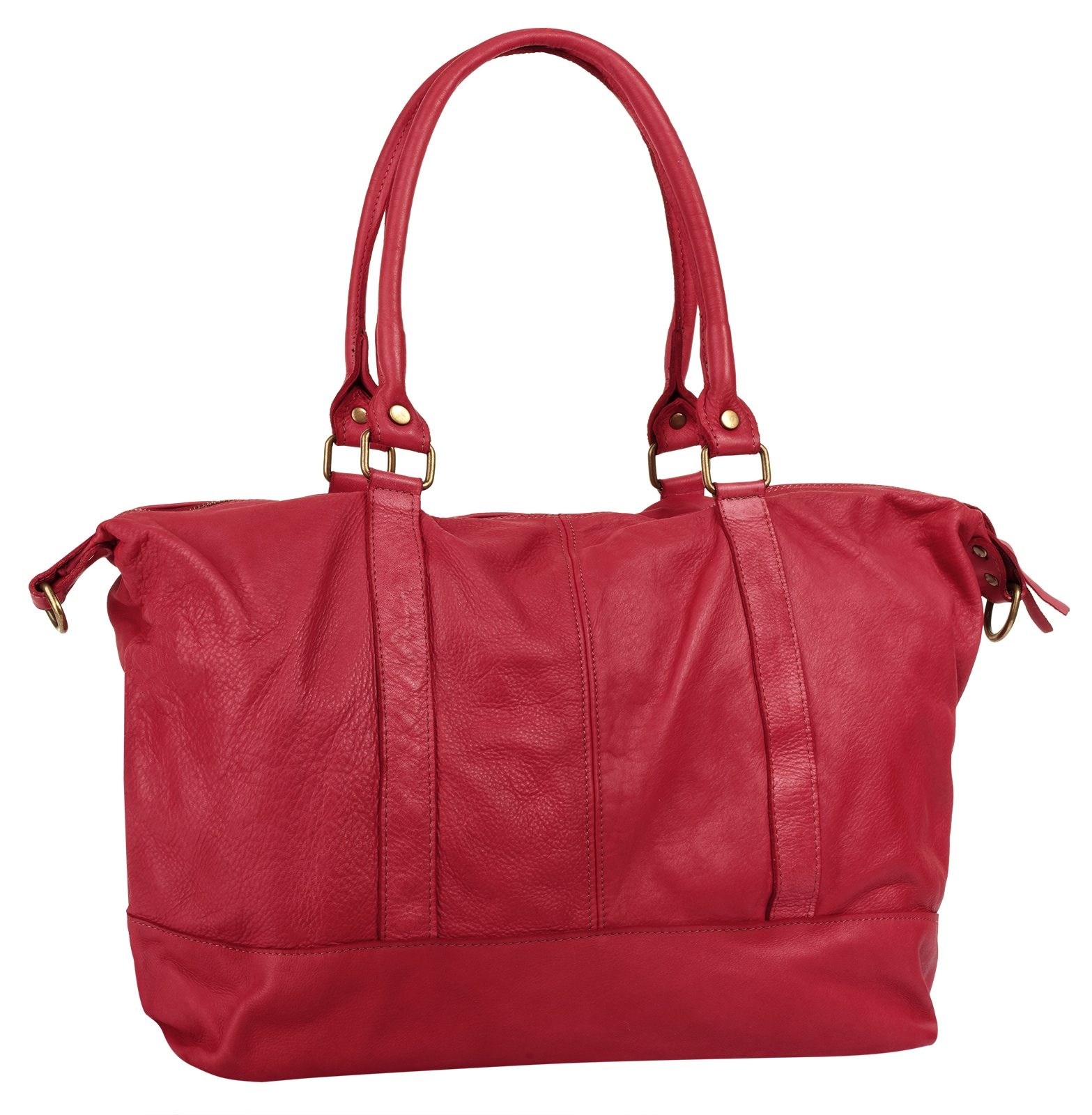 Samantha Look Reisetasche, echt Leder, Made in Italy