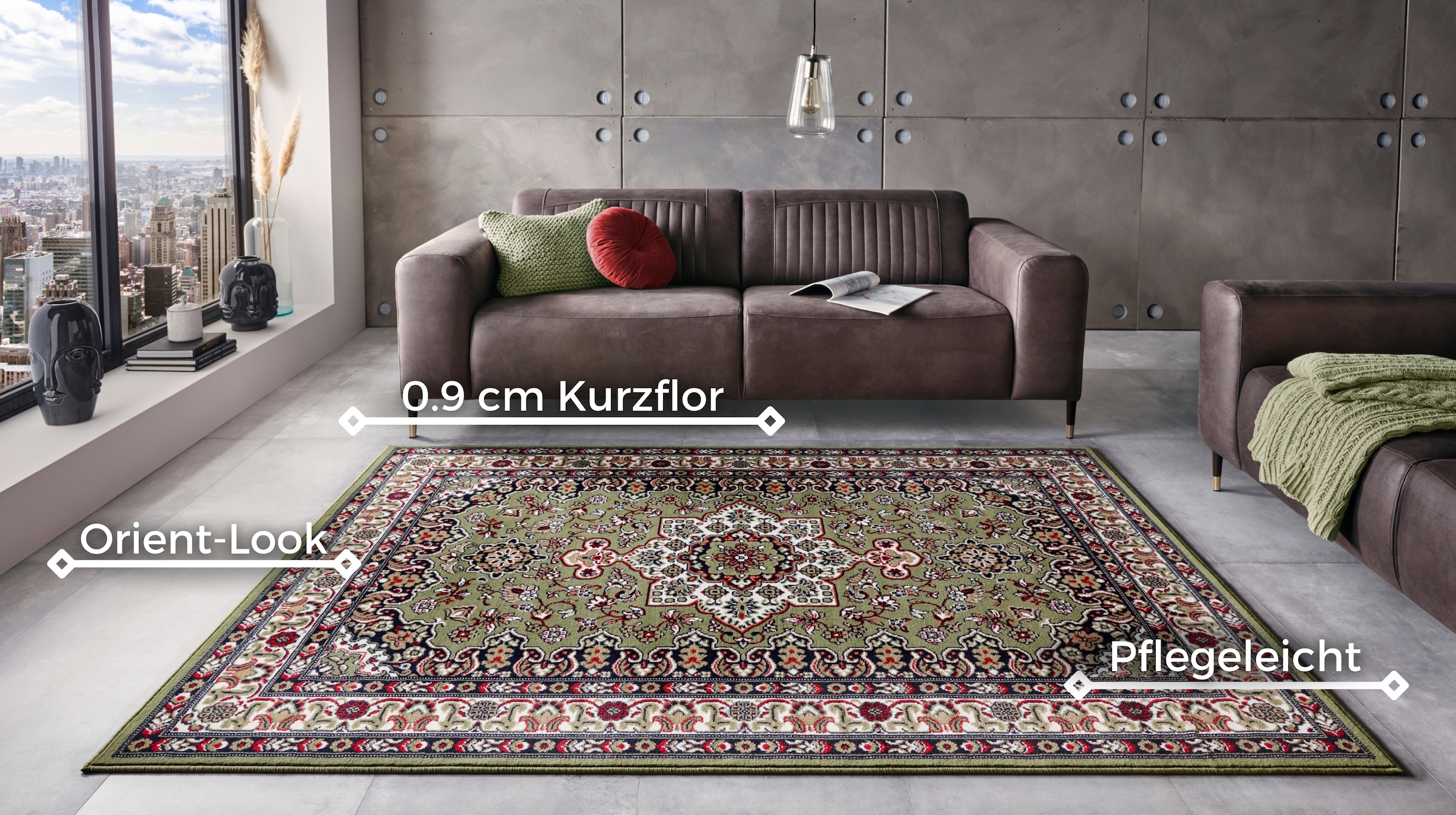 HANSE Home Teppich »Parun Täbriz« rechteckig 9 mm Höhe Kurzflor, Orient, Läufer, Vintage, Esszimmer, Wohnzimmer, Flur
