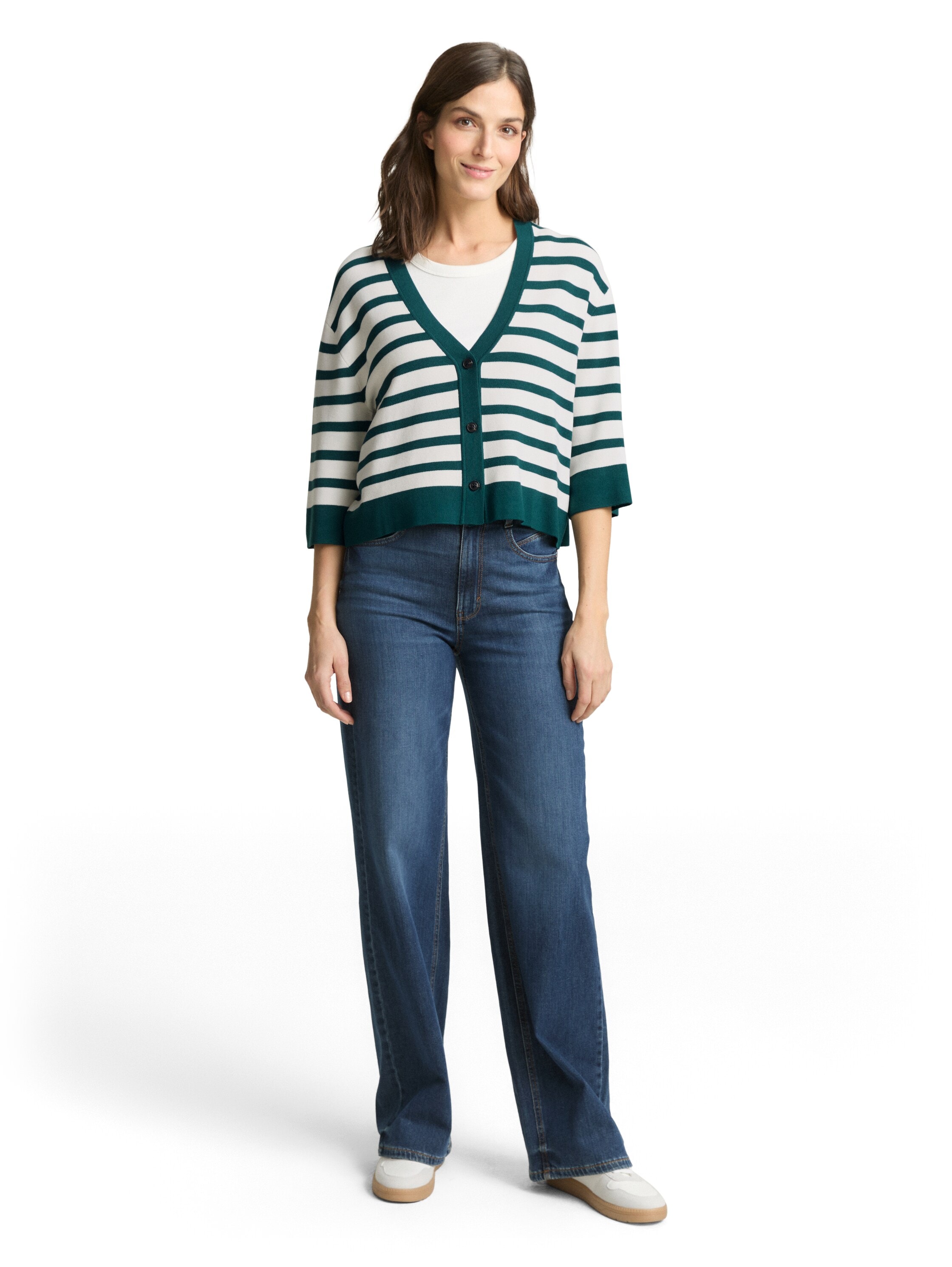 TOM TAILOR Cardigan avec motif à rayures