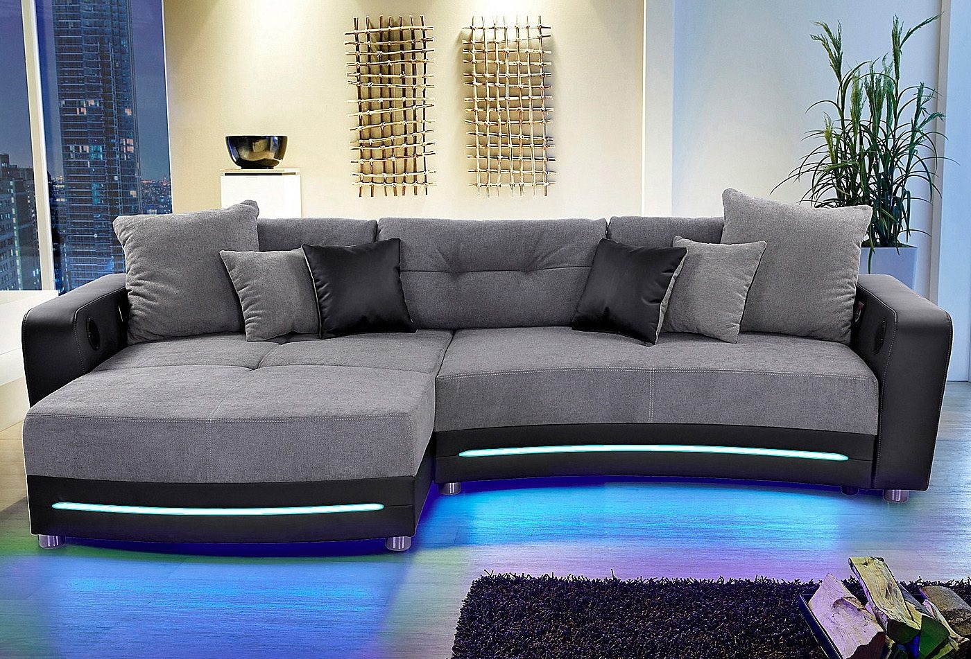 Jockenhöfer Gruppe kaufen und bequem »Laredo«, Bluetooth-Soundsystem RGB-LED-Beleuchtung inklusive Ecksofa