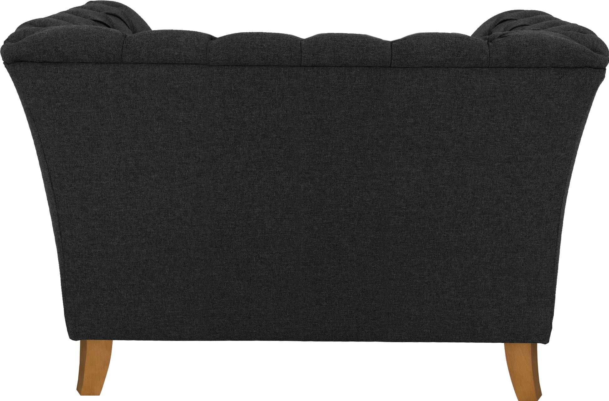 Home affaire Sessel »Newport modernes Chesterfield«, mit Knopfheftung im Rücken, Keder und feinen Armlehnen