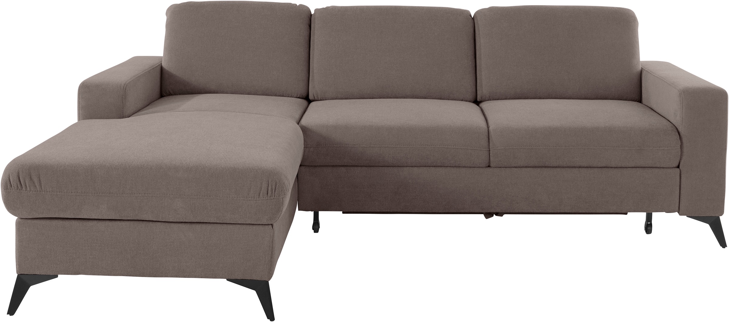 Places of Style Ecksofa »Lolland L-Form«, Wahlweise mit Bettfunktion und Bettkasten, Federkern