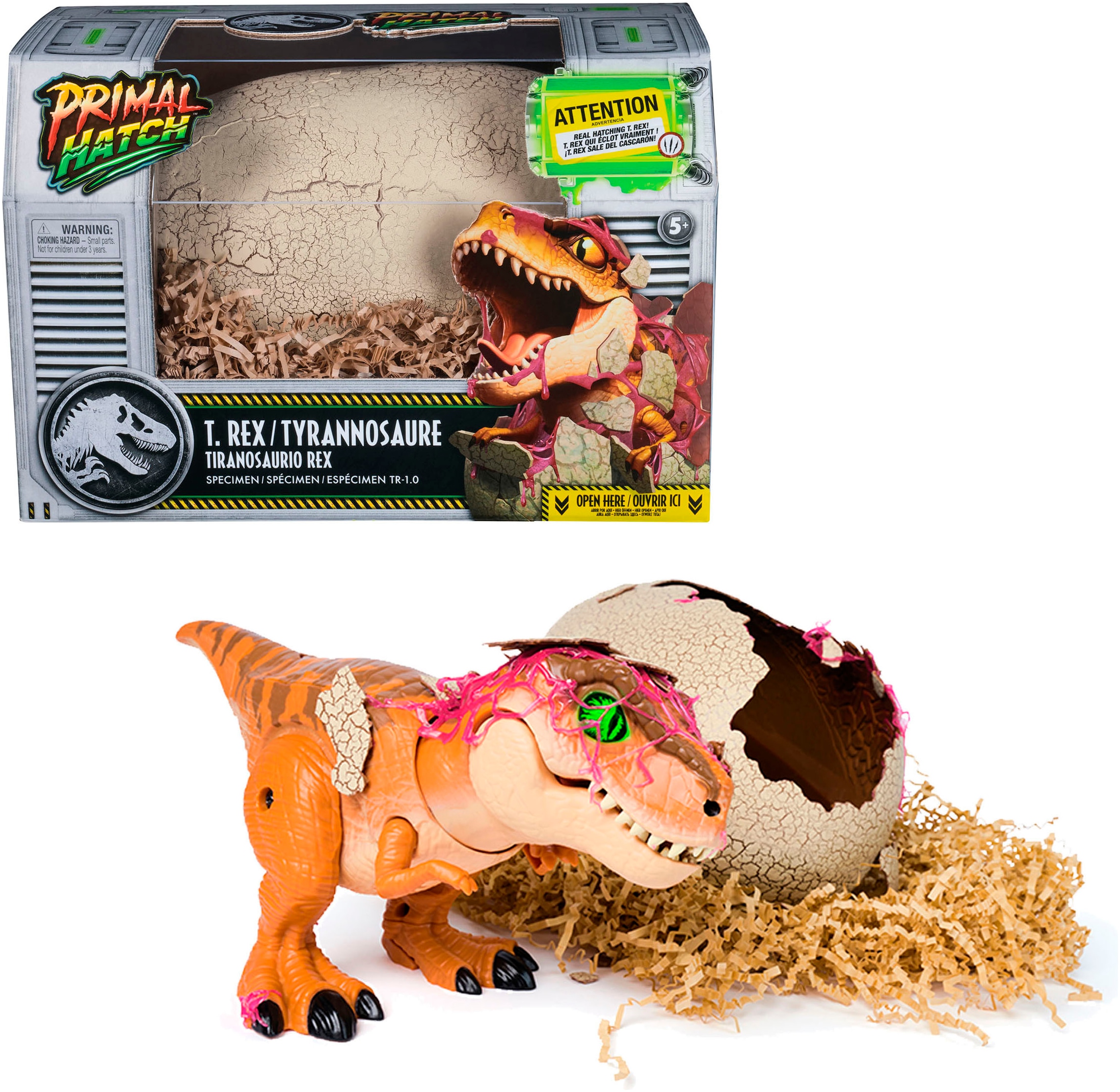 Image of Spin Master Spielfigur "Primal Hatch - Interaktiver T-Rex im Ei" mit Licht und Sound