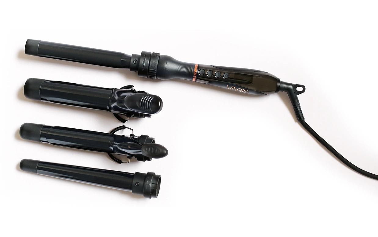   Fer à friser »varis Curling Iron System mit 4 Aufsätzen« Professionelles Styling-Set mit vier austauschbaren Aufsätzen