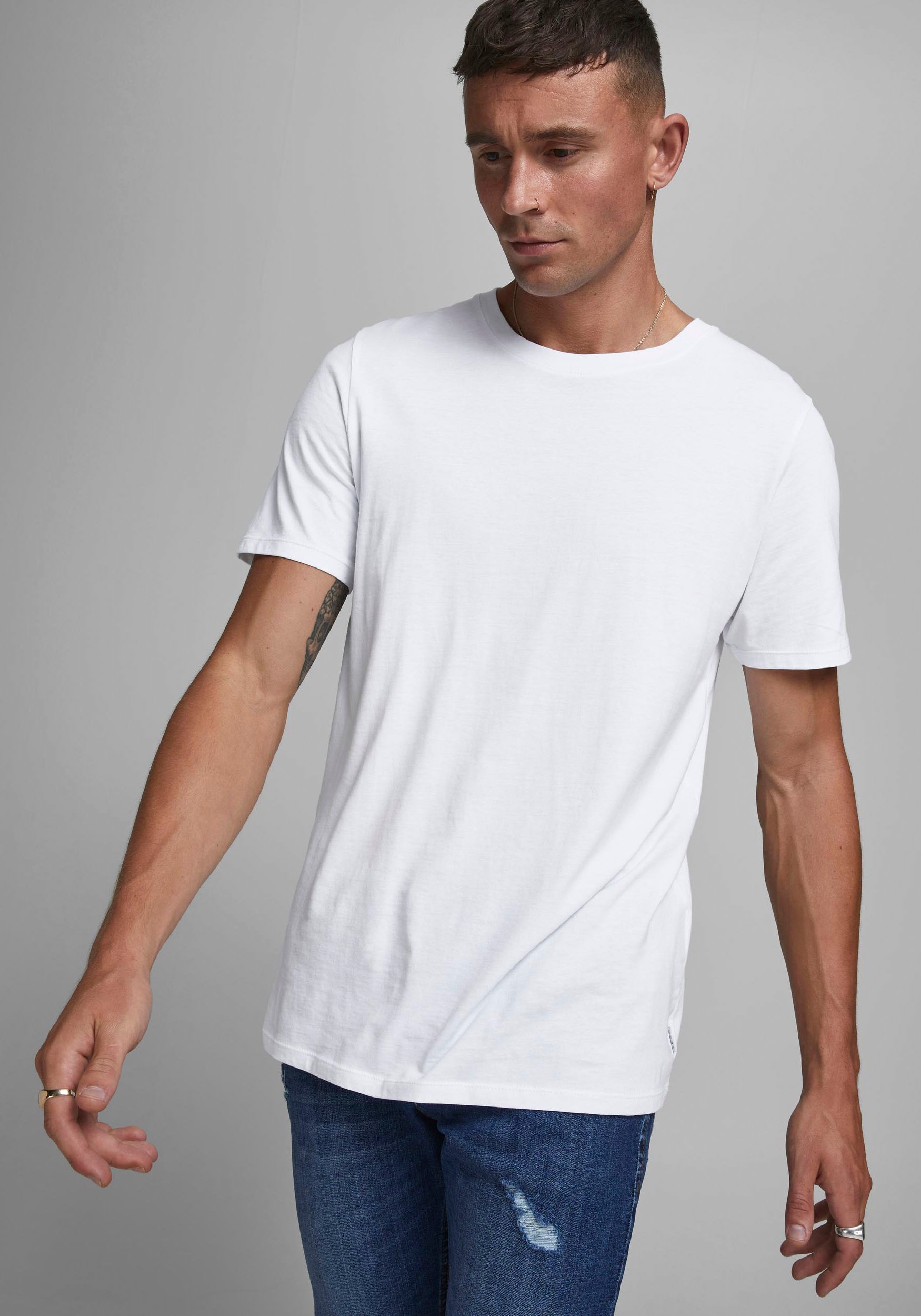 Jack & Jones Shirt à col rond »JJEORGANIC BASIC TEE SS O-NECK NOOS«