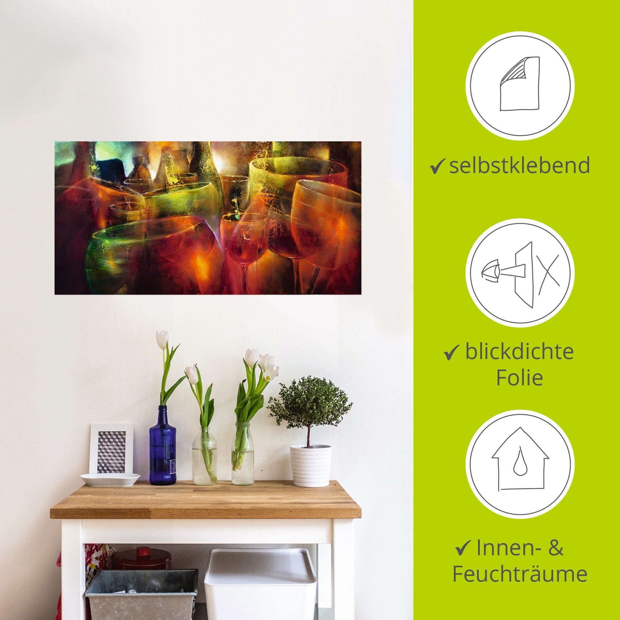 Artland Wandbild »Zu später Stunde«, Getränke, (1 St.), als Leinwandbild, Poster, Wandaufkleber in verschied. Grössen
