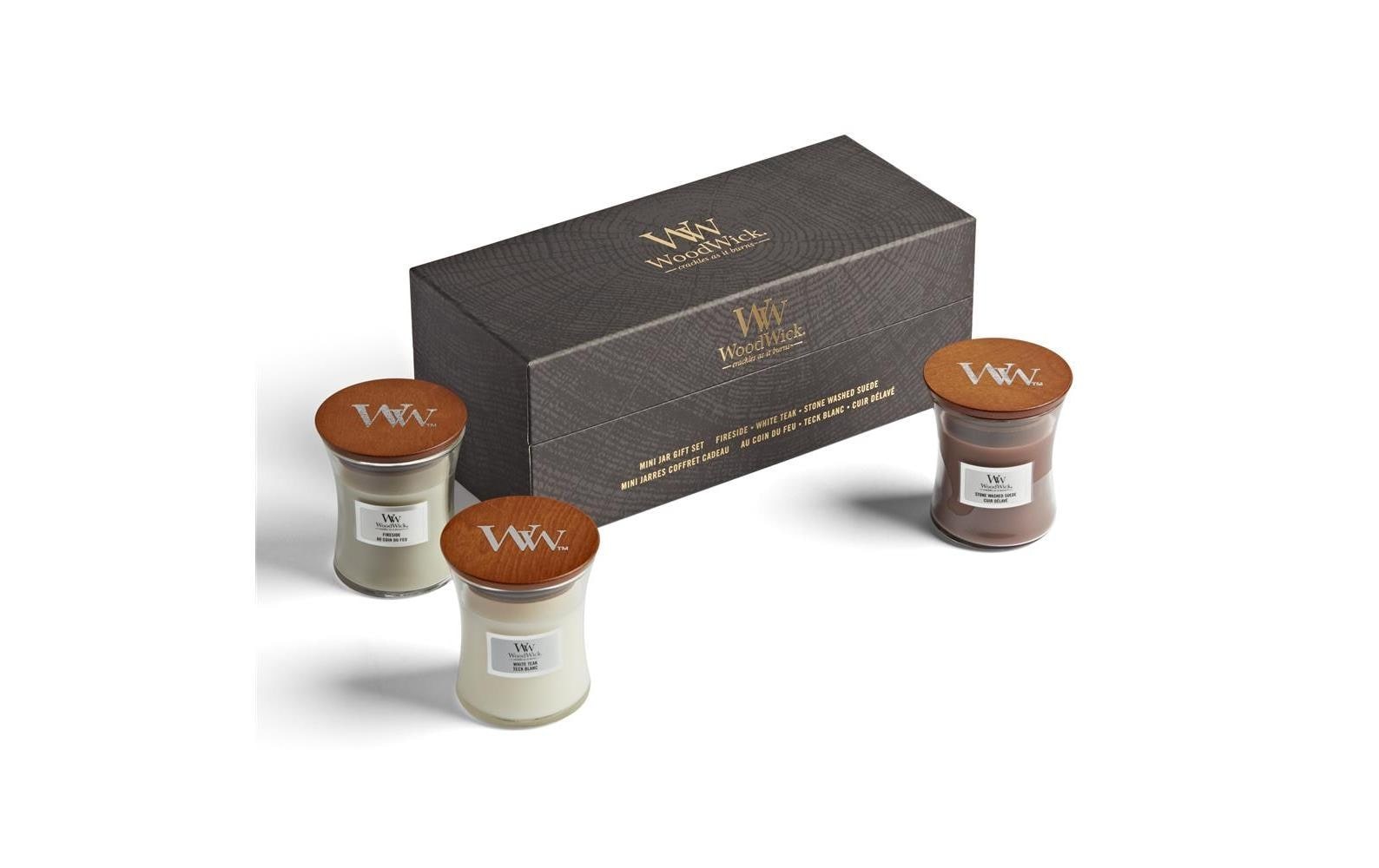 Image of Woodwick Duftkerze "Woody 3 Mini Jar"