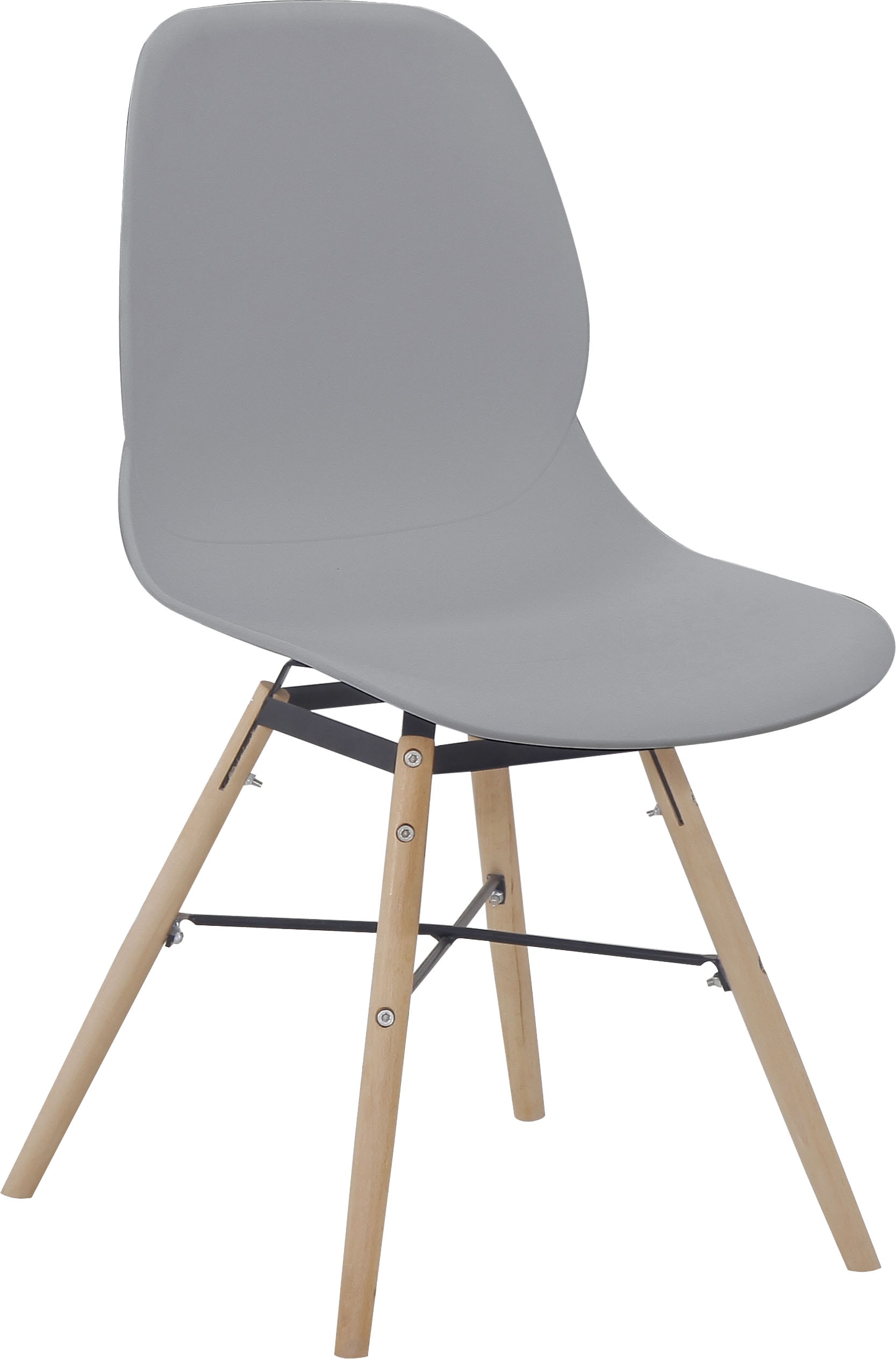 Kayoom 4-Fussstuhl »Stuhl Amy 110 2er-Set, praktisches Set, bequemer Kunststoffstuhl«, (Set), 2 St., pflegeleicht, abwaschbar, in einem Stück spritzgegossene Sitzfläche