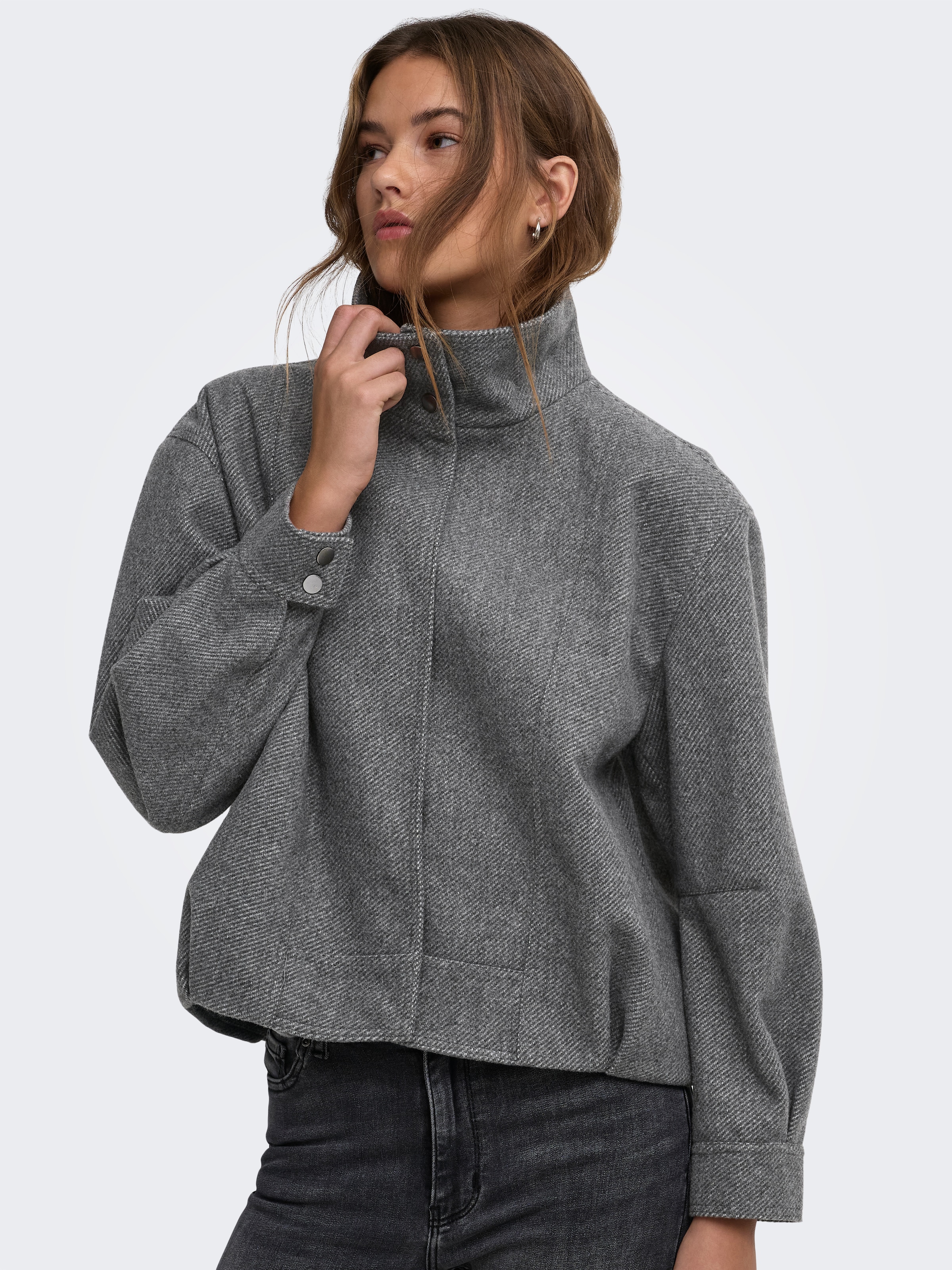ONLY Veste courte »ONLASTA HIGH COLLAR BOMBER JACKET OTW« Kunstfaser