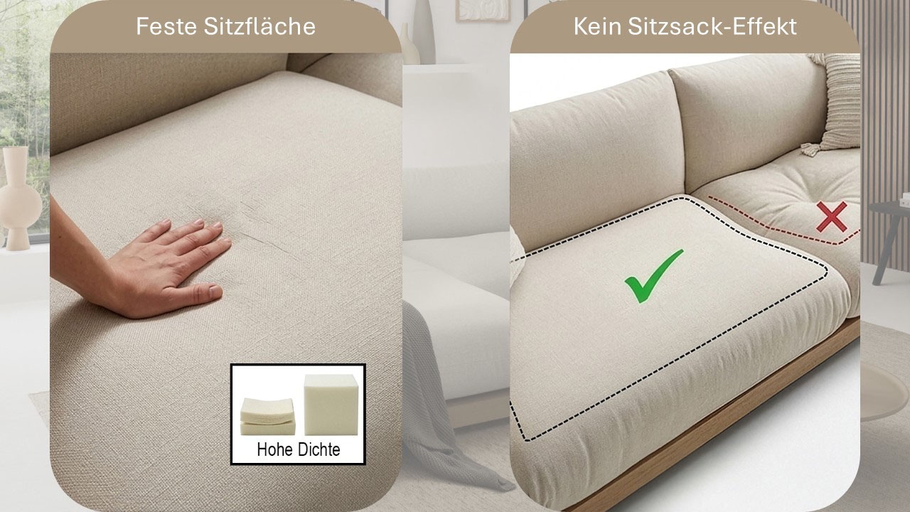 GOODproduct Ecksofa »Kalix L-Form, 323 cm - OTTO. Verlässliche Qualität.« Designsofa, auf Holzplateau, Strukturstoff, hoher Sitzkomfort