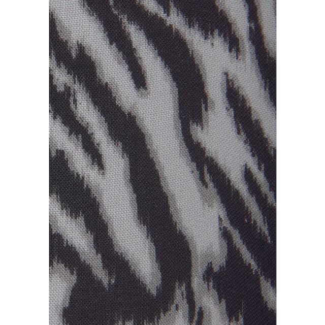 ♕ LASCANA Schlupfbluse, mit Zebraprint und modischen Knöpfen, Kurzarmbluse,  sommerlich versandkostenfrei auf