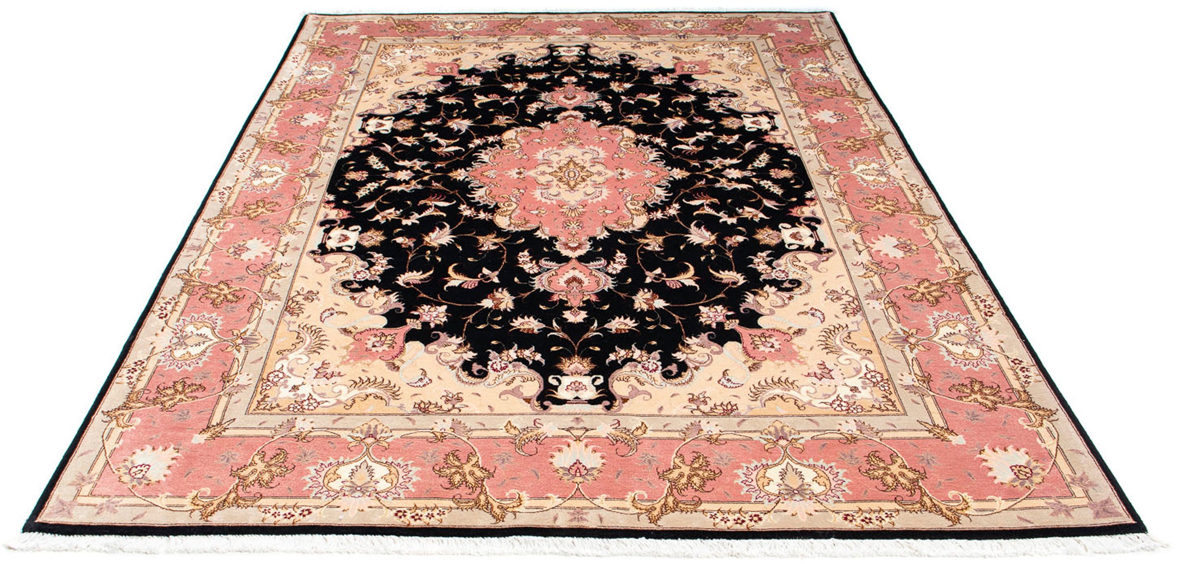 Image of morgenland Orientteppich »Perser - Täbriz - Royal - 236 x 165 cm - dunkelblau«, rechteckig, 7 mm Höhe, Wohnzimmer, Handgeknüpft, Einzelstück mit Zertifikat bei Ackermann Versand Schweiz