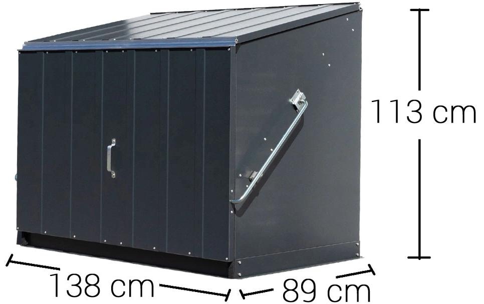 Trimetals Mehrzweckschrank »Stowaway« Mülltonnenbox für 2x240 l, Stahl, (BxTxH): 138x89x113 cm