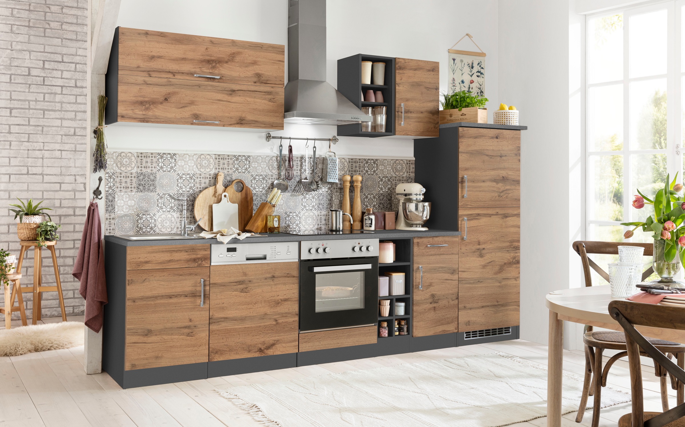KOCHSTATION Kitchenette »KS-Colmar« sans appareils électriques, largeur 300 cm
