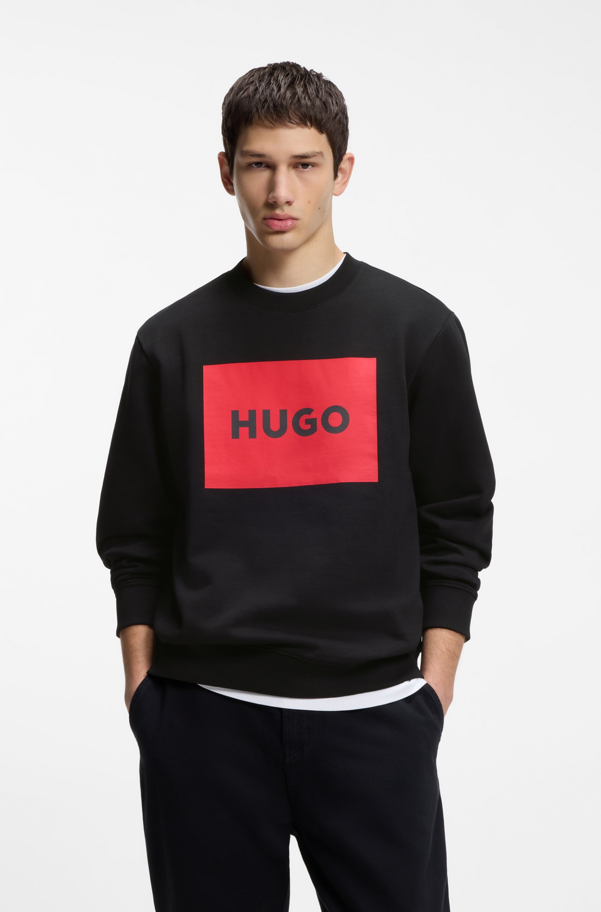 HUGO Sweatshirt »Duragol«, Rundhalsausschnitt, Regular Fit, grosser Logo-Druck

