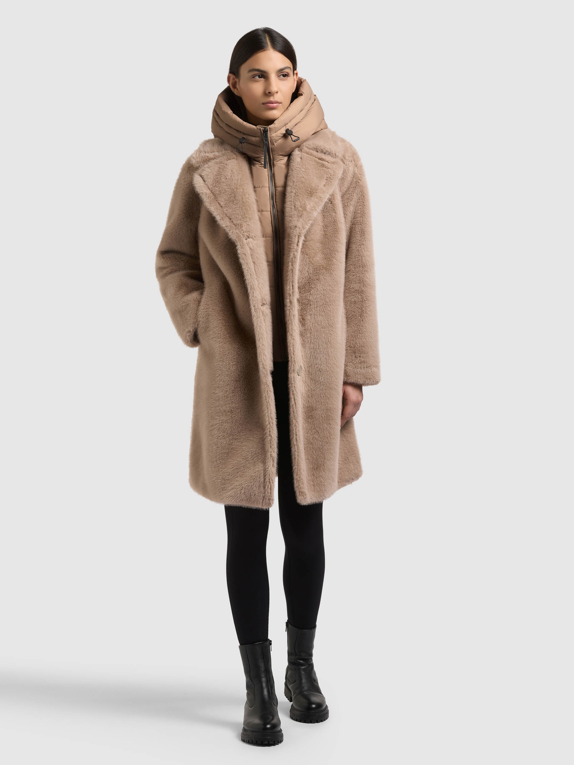 khujo Fellimitatmantel »FIZA« Regular Fit