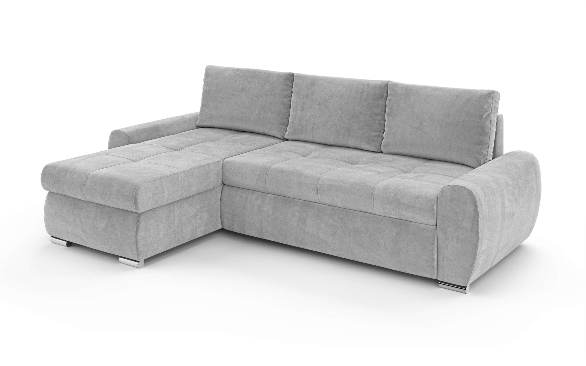 INOSIGN Ecksofa »HAVERHILL Schlafsofa mit Bettkasten, Masse B/H/T: 237/89/166 cm«, L-Form mit Recamiere links oder rechts bestellbar, Wellenunterfederung