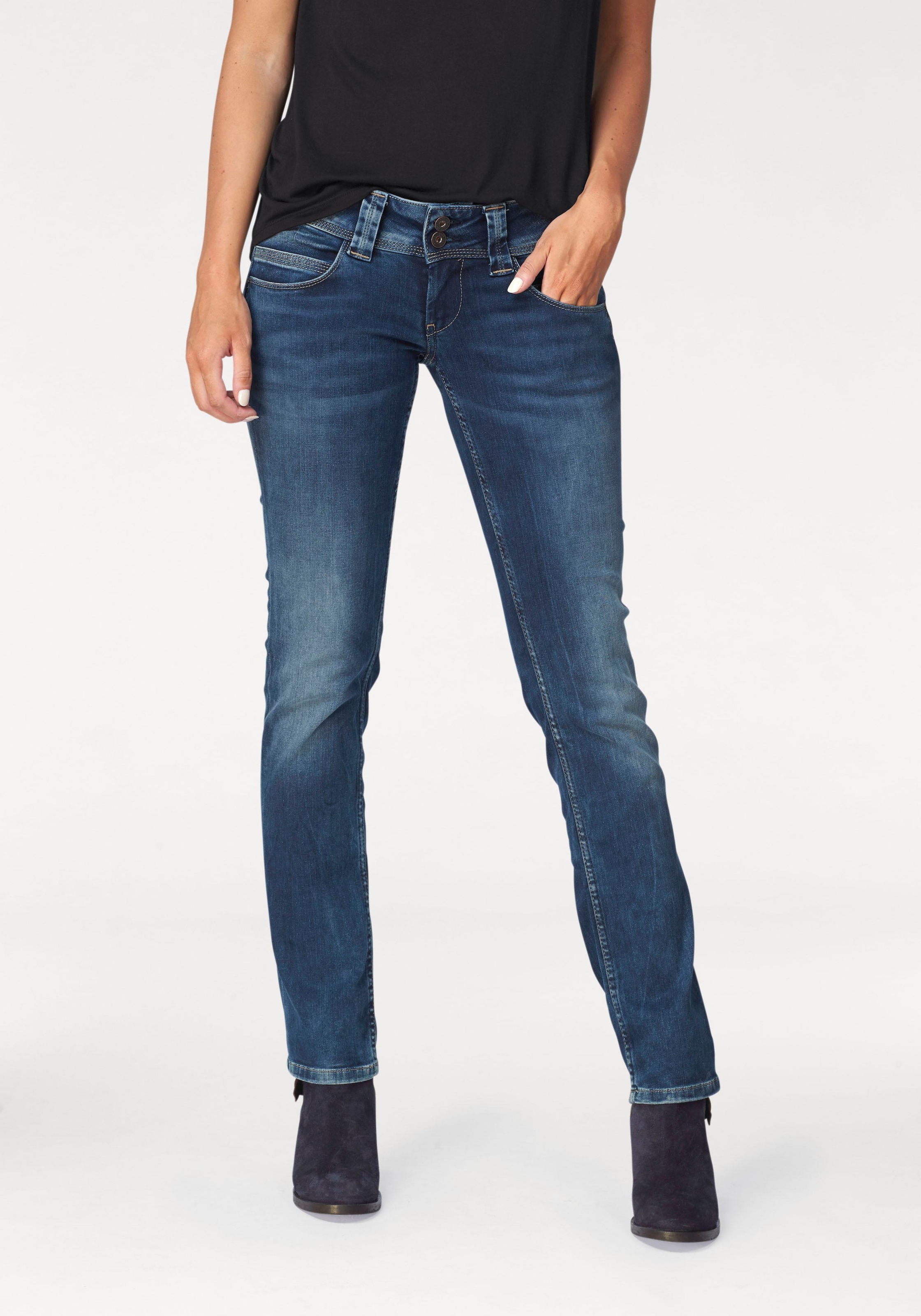 Pepe Jeans Straight-Jeans »VENUS«, mit Badge