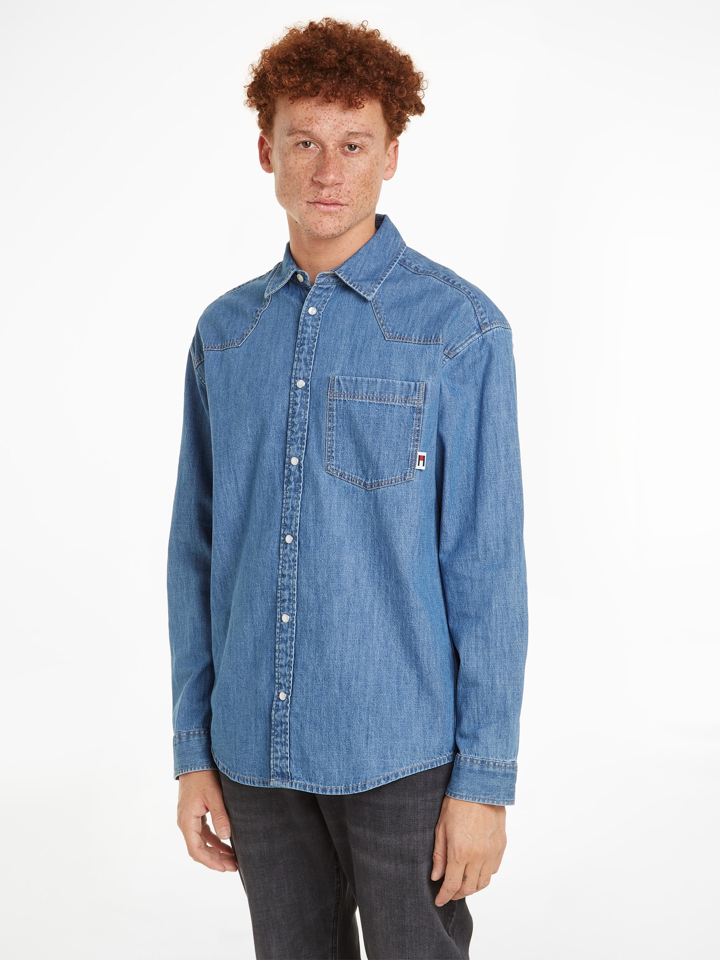 Jeanshemd »TJM RLX WESTERN DENIM SHIRT«, mit Brusttasche