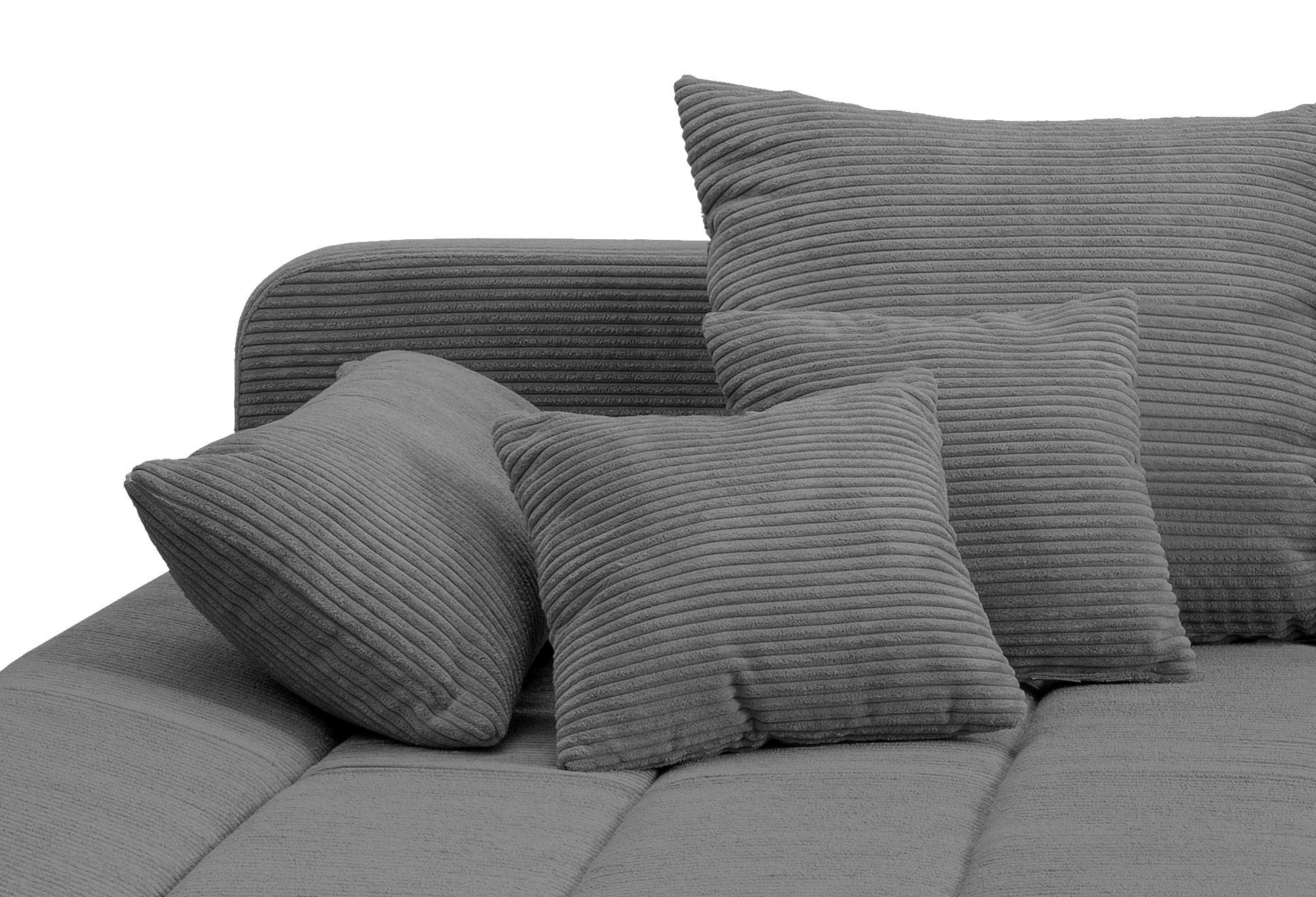 INOSIGN Ecksofa »Imola elegant und bequem, aktuelle Steppung im Sitz, L-Form«, wahlweise mit Bettfunktion