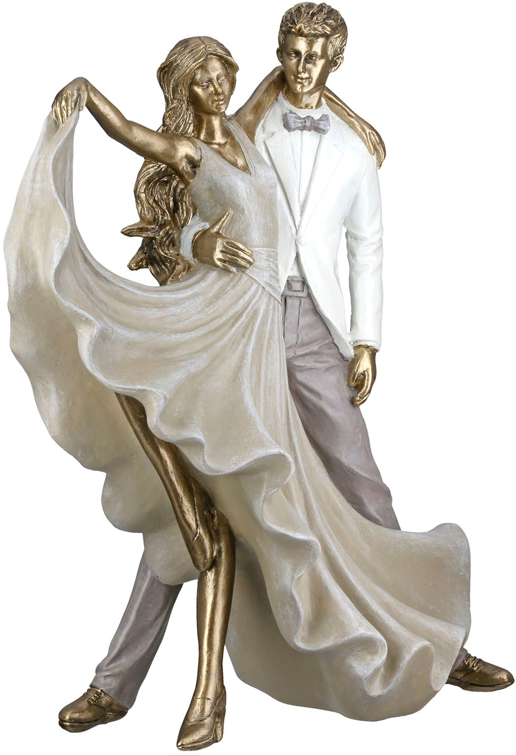 GILDE Figurine de décoration »Figur Tänzer Salsa goldfarben«