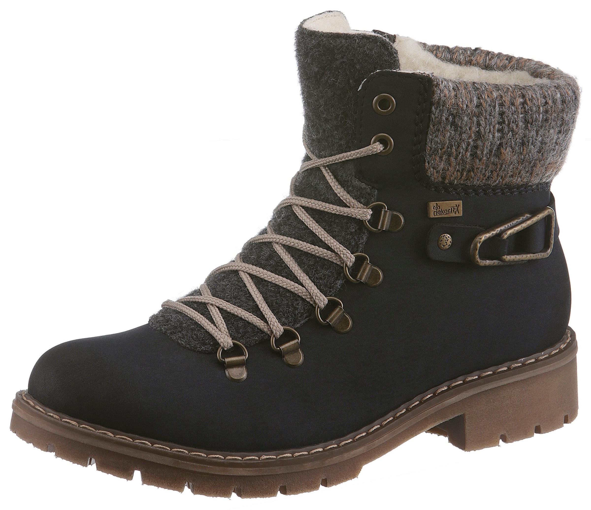 Rieker Winterstiefelette, mit Strickrand und Rieker-TEX