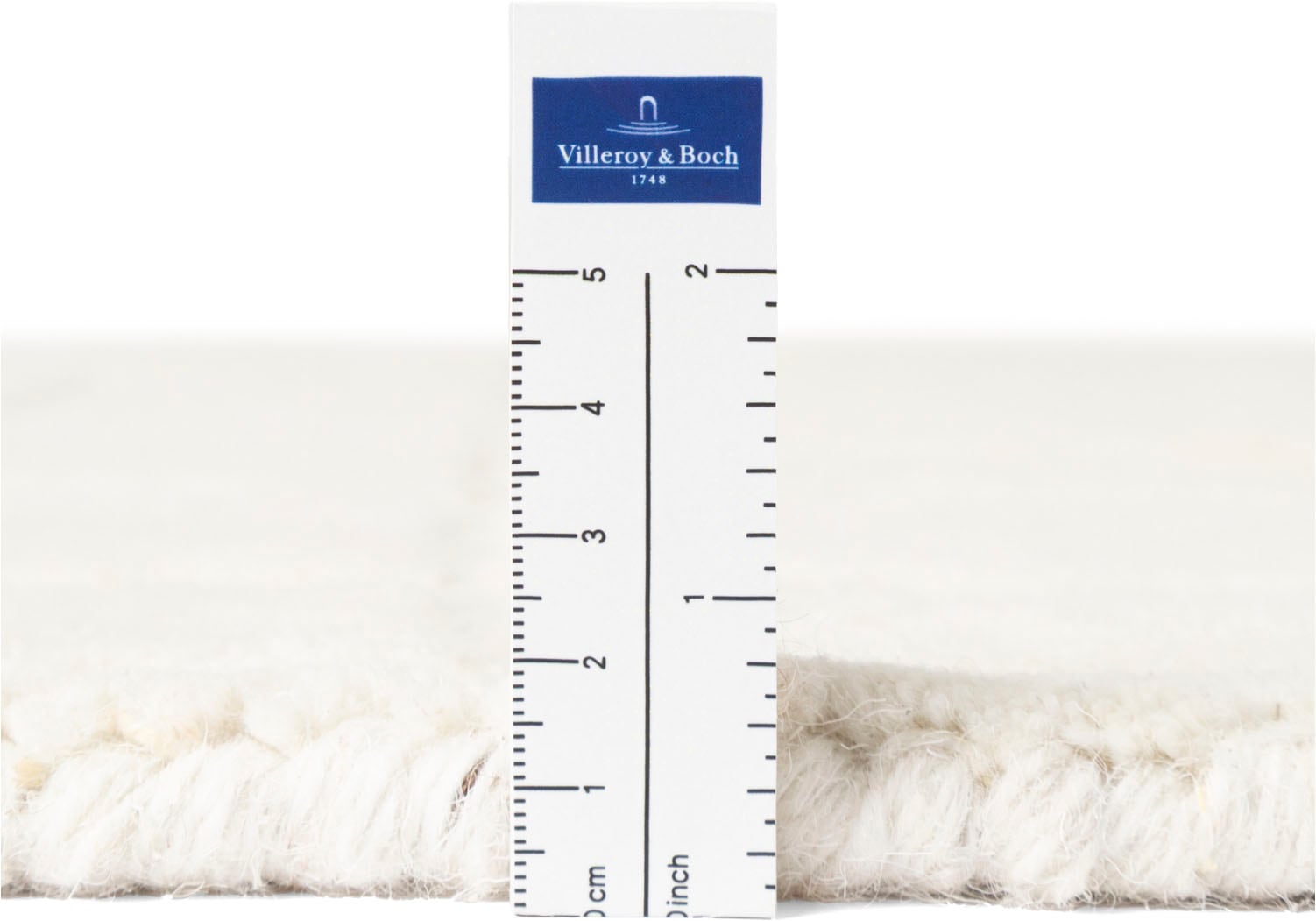 Villeroy & Boch Wollteppich »Kenso« rechteckig 15 mm Höhe Wolle, Kariert, Natur, Handgemacht, Wohnzimmer, Schlafzimmer, Hygge