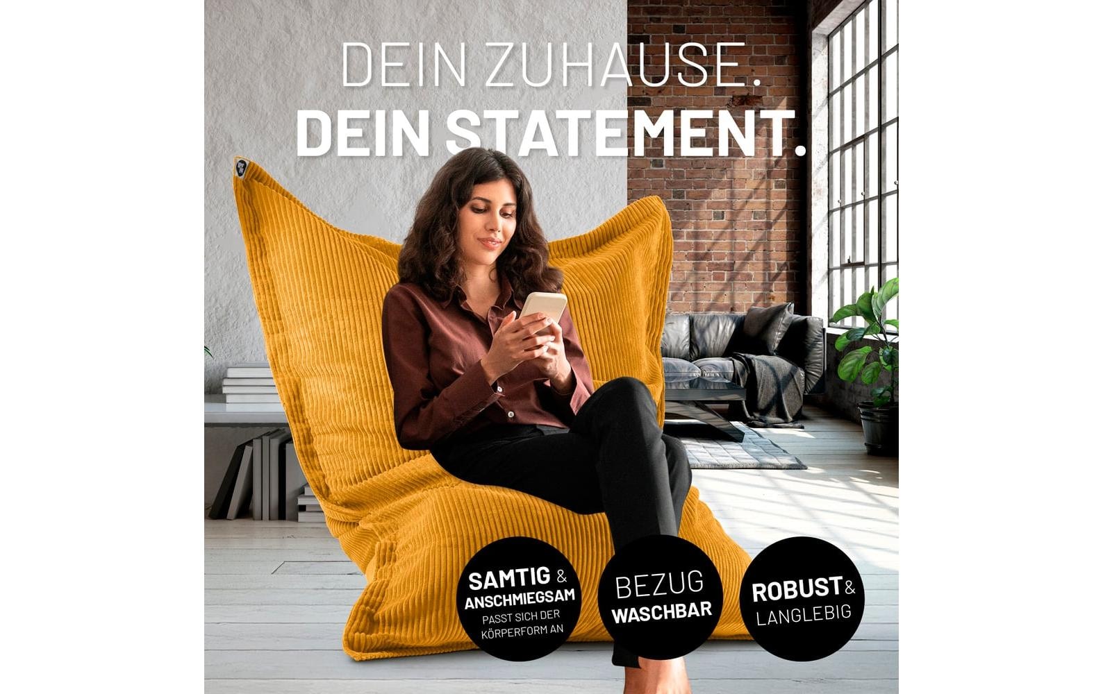 Lumaland Sitzsack »Cord XXL, 380 l«