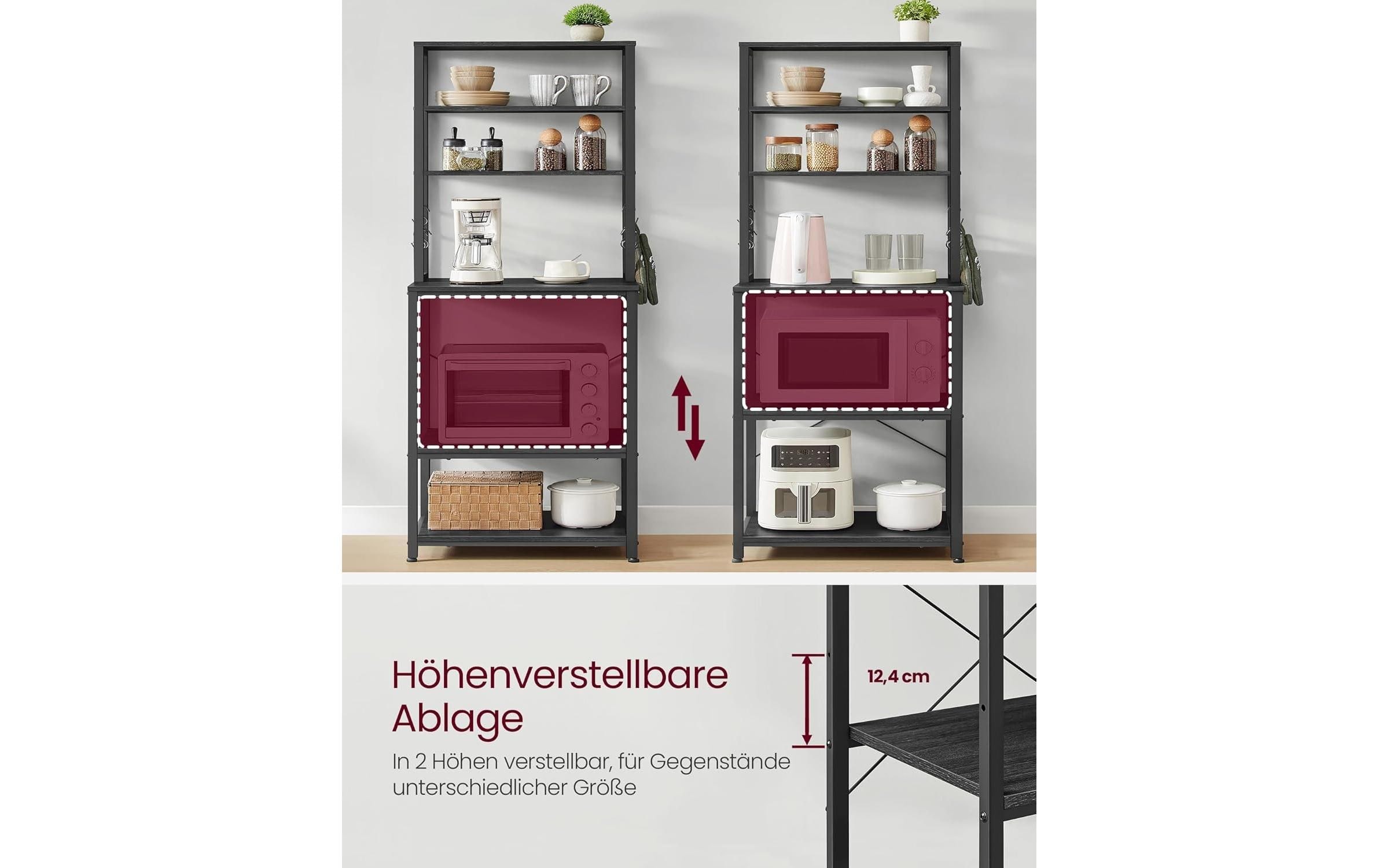 VASAGLE Küchenregal »mit 6 Haken«