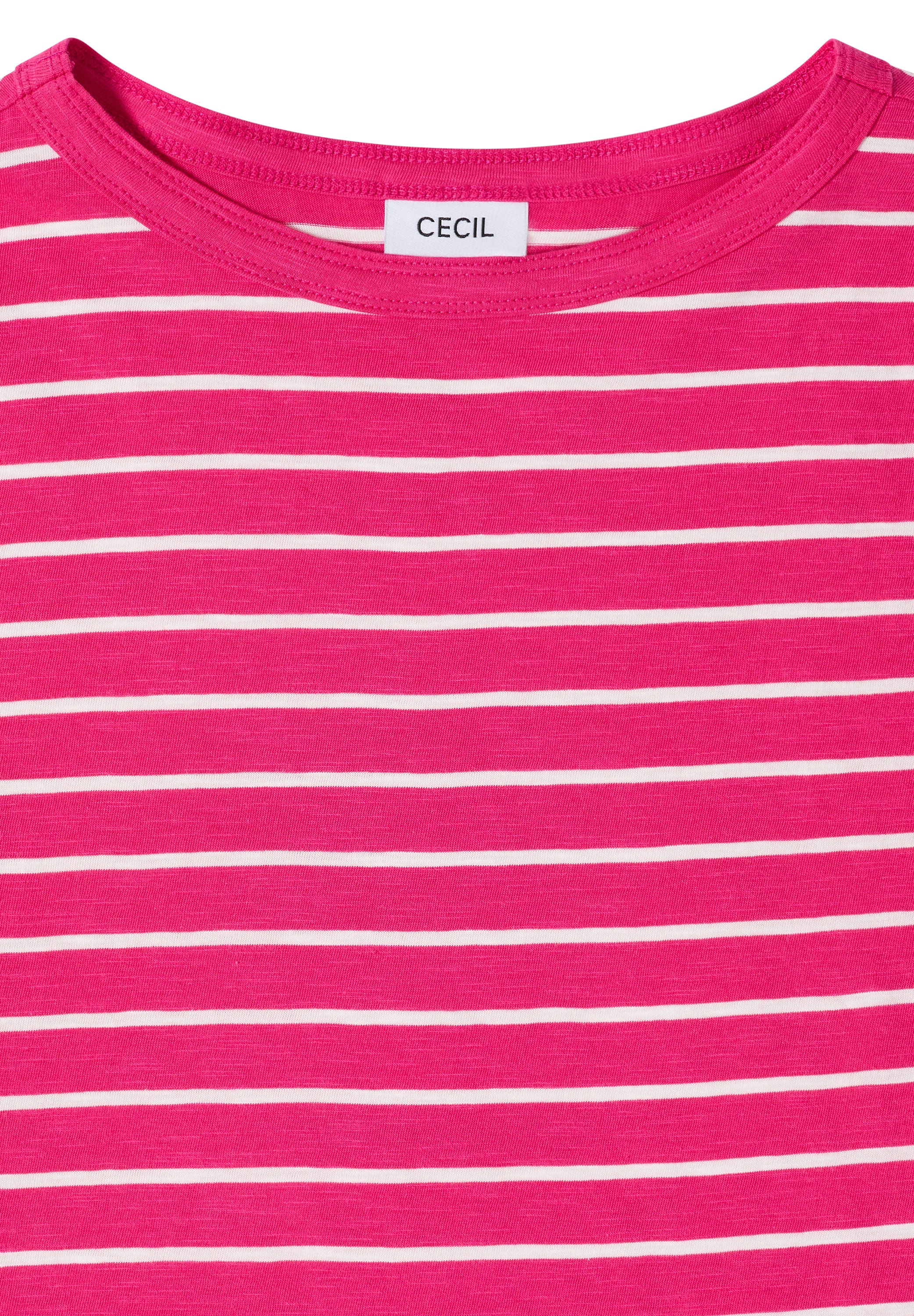 Cecil Shirt à col rond Sommershirt im Streifen-Look