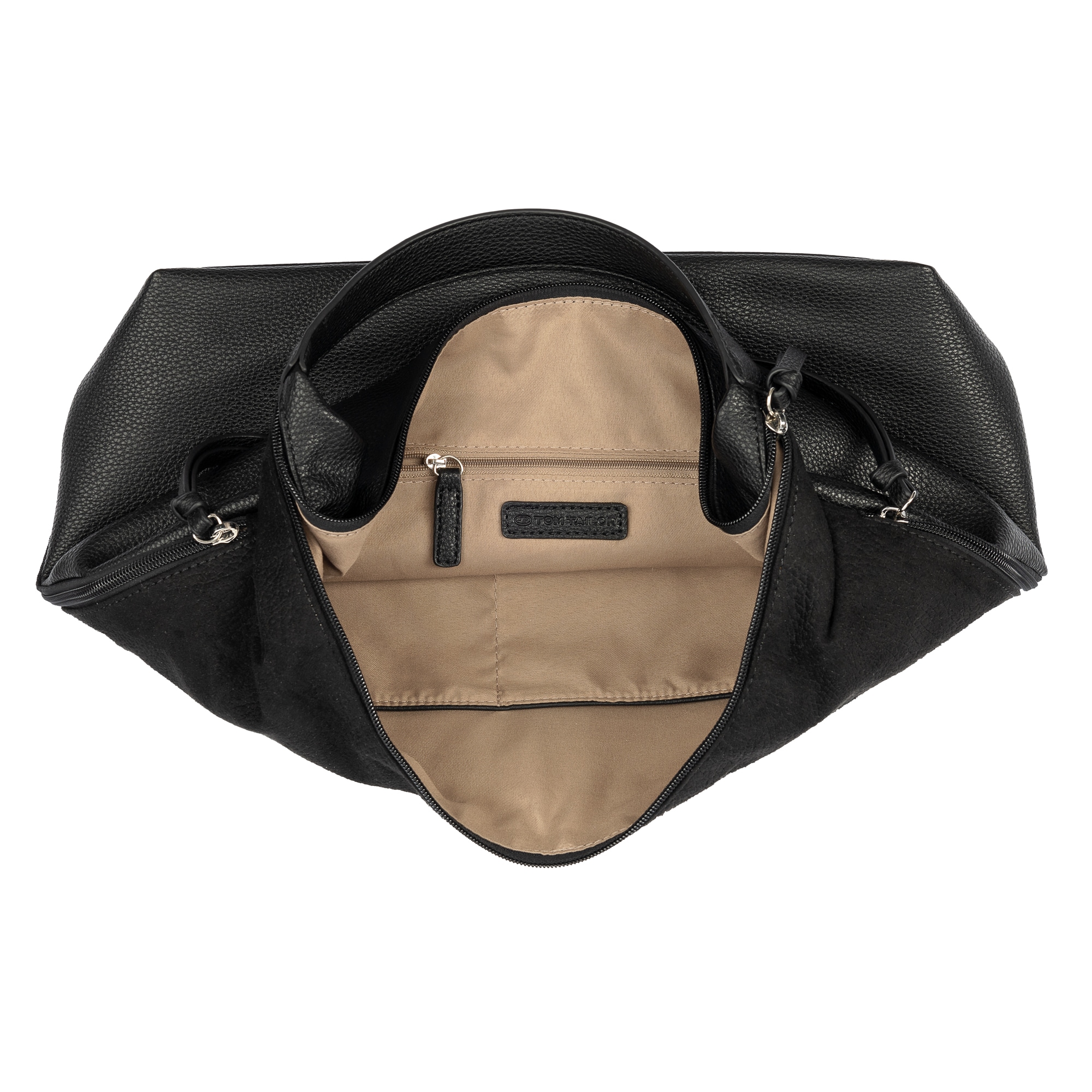 TOM TAILOR Hobo »Aiana« Damen Handtasche, mit Fransen-Reissverschluss