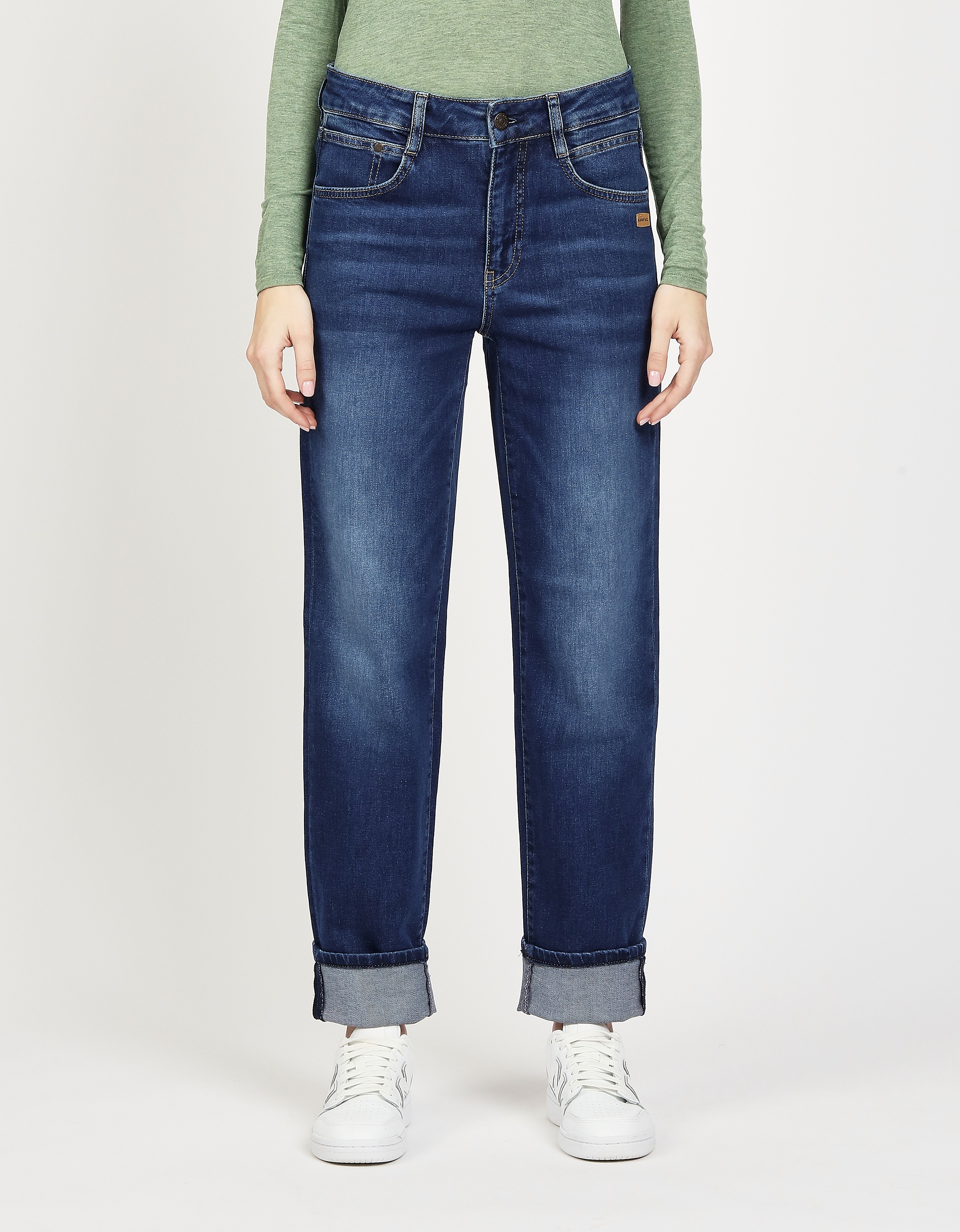 Image of GANG Straight-Jeans "94SOLEY" exklusives Design ohne Turn-up am Beinabschluss